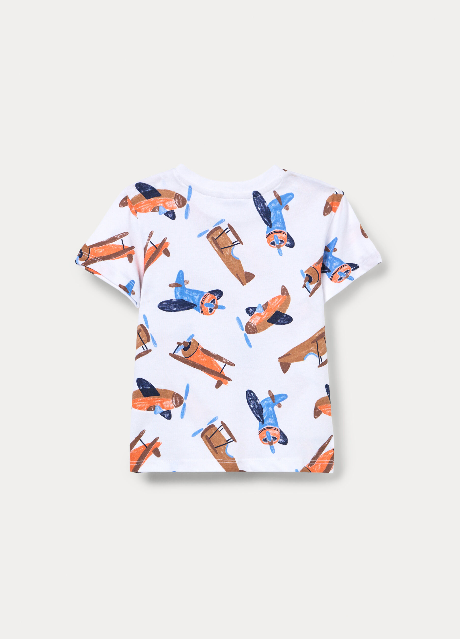 T-shirt girocollo in jersey di puro cotone bimbo_0