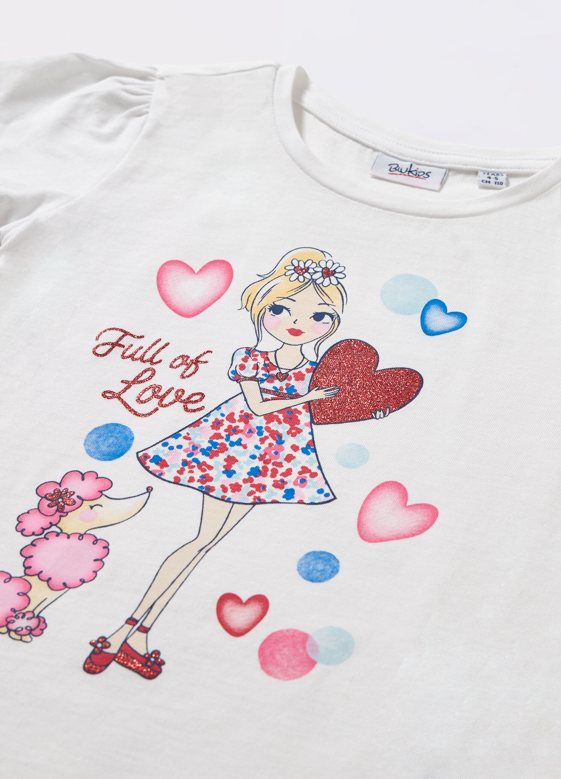 T-shirt in jersey di puro cotone bambina_1
