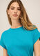 T-shirt in jersey di cotone slub donna_2