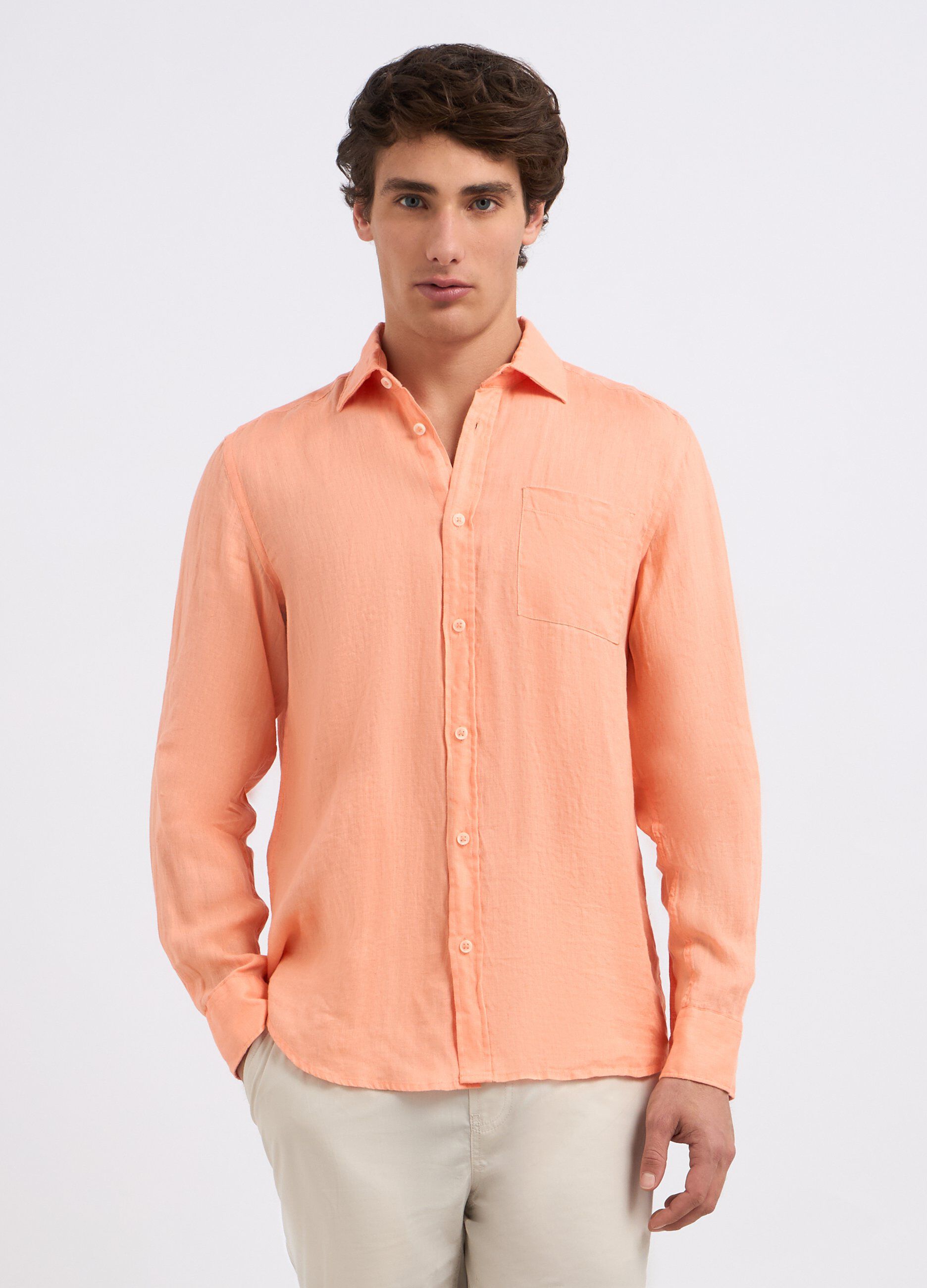 Camicia in puro lino uomo_0