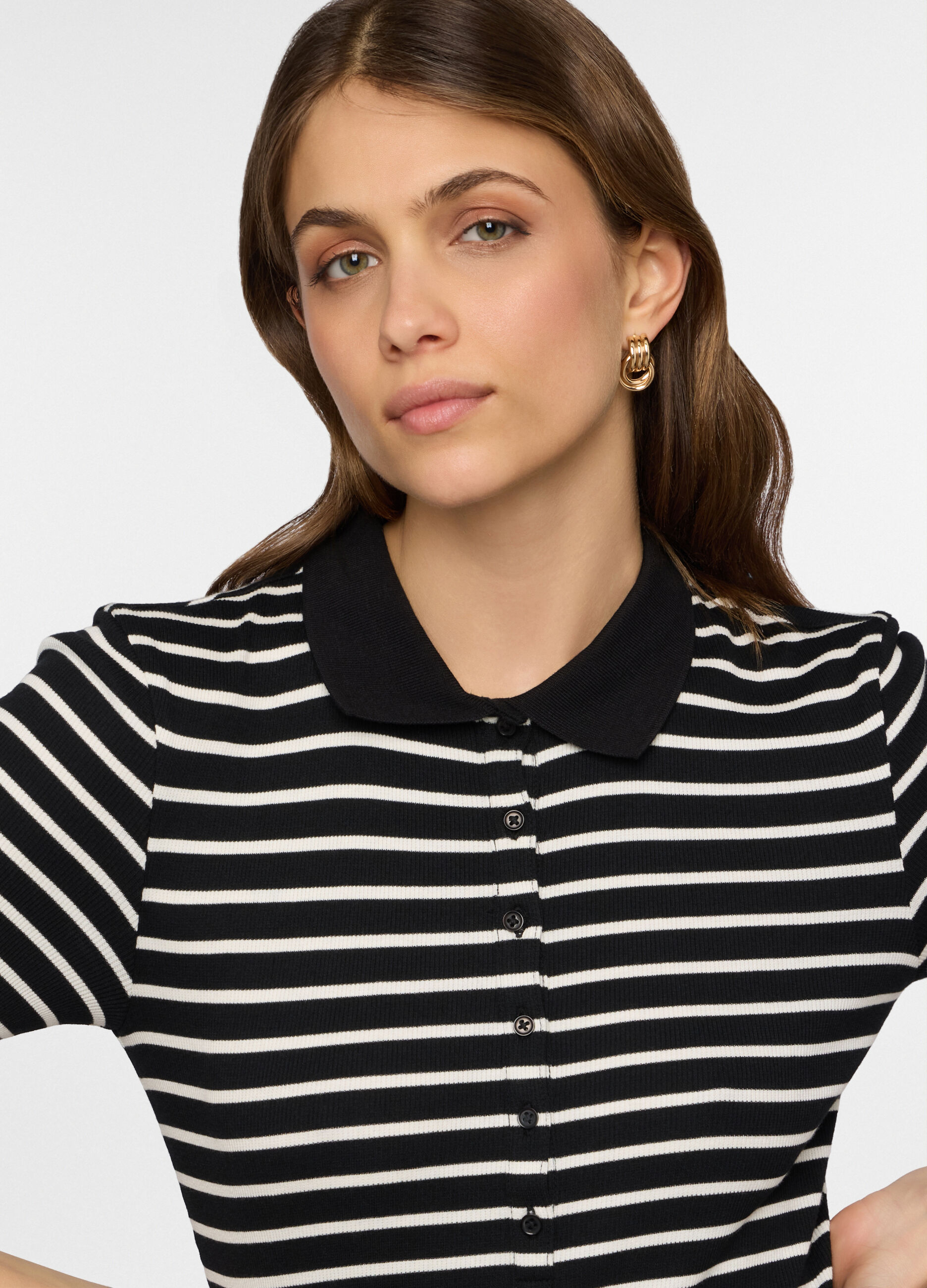 Polo in costina stretch donna_2