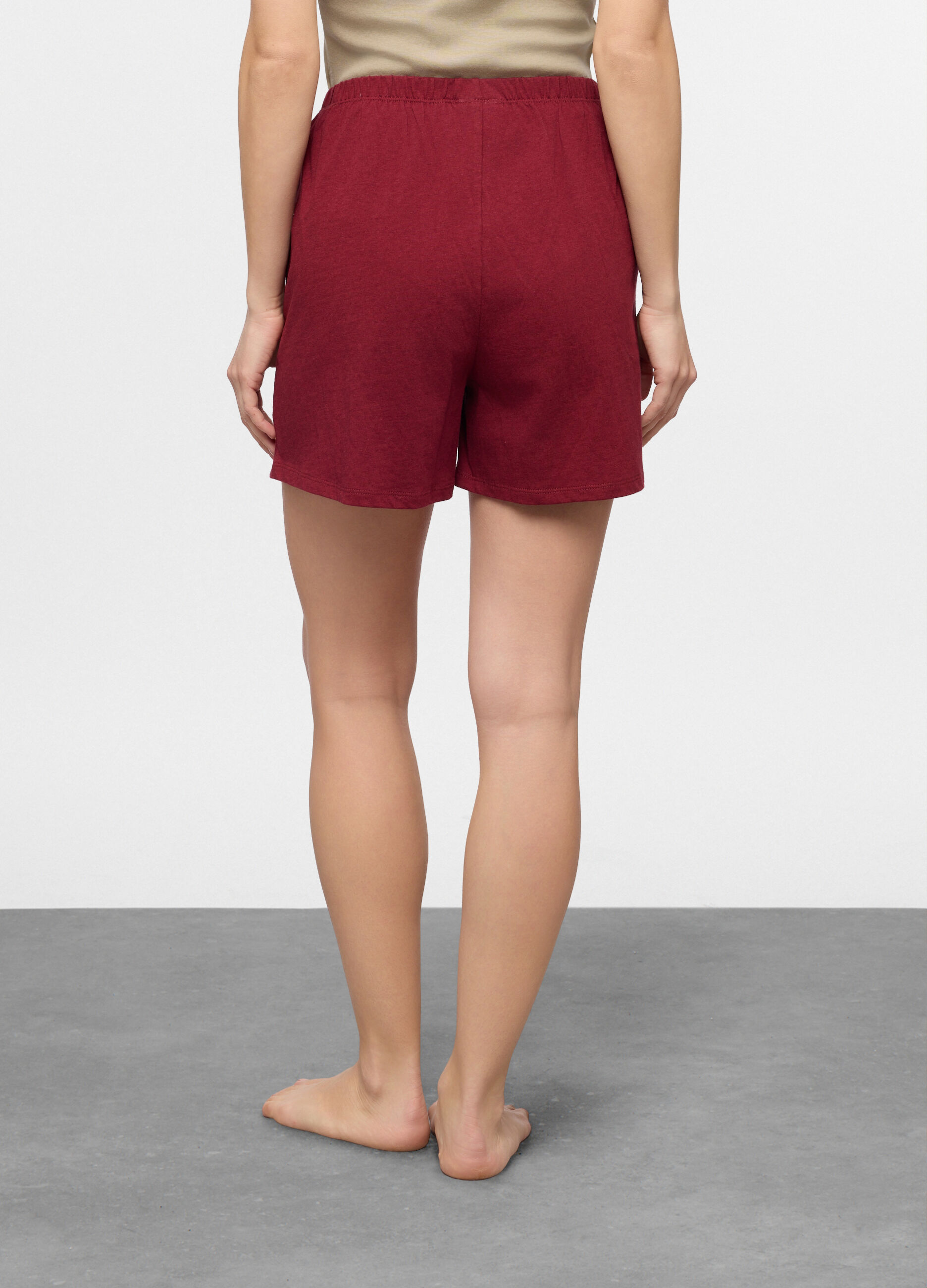 Shorts pigiama misto lino donna_1