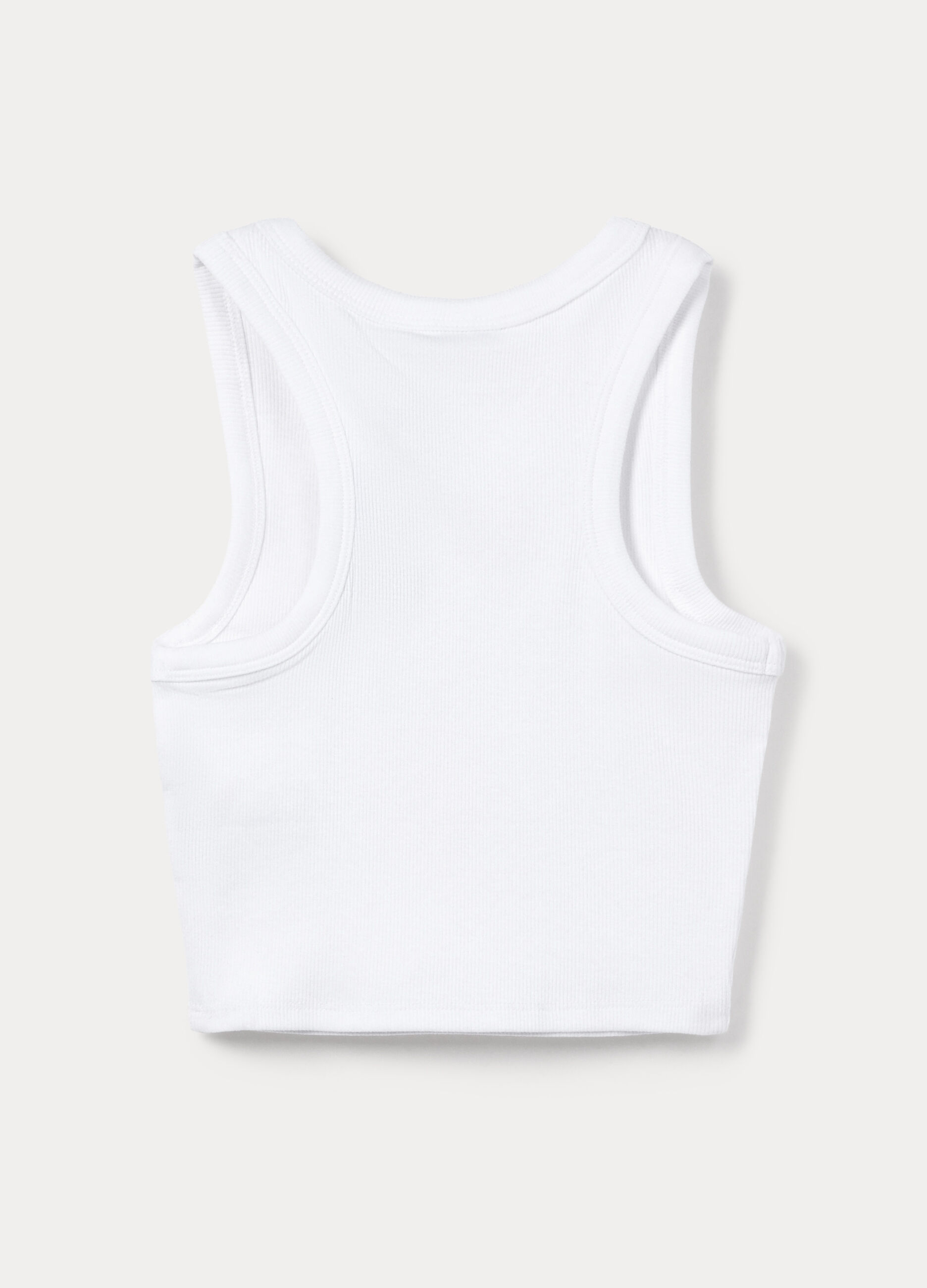 Top fitted in costina stretch ragazza_1