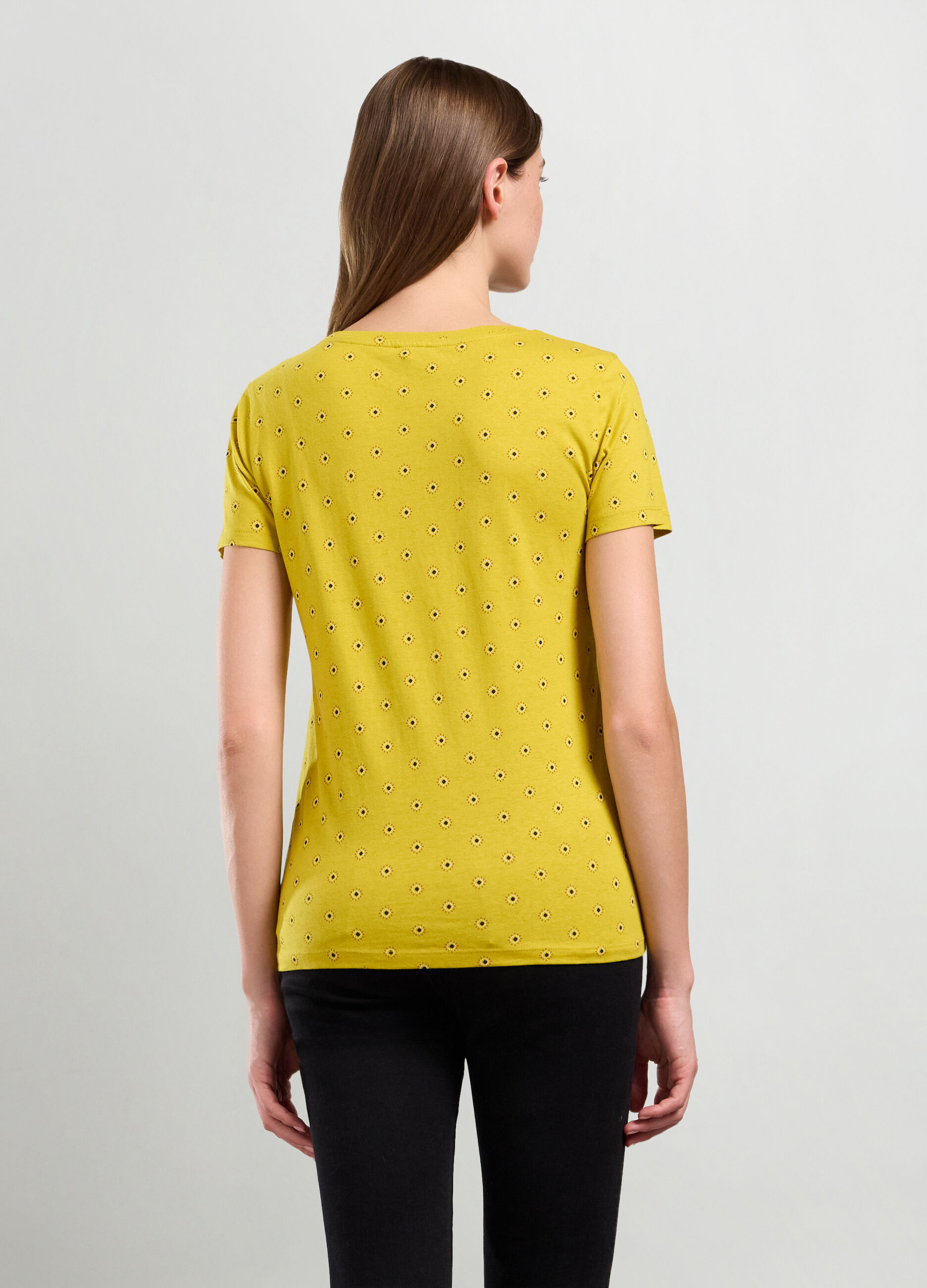 T-shirt in puro cotone con stampa donna_1