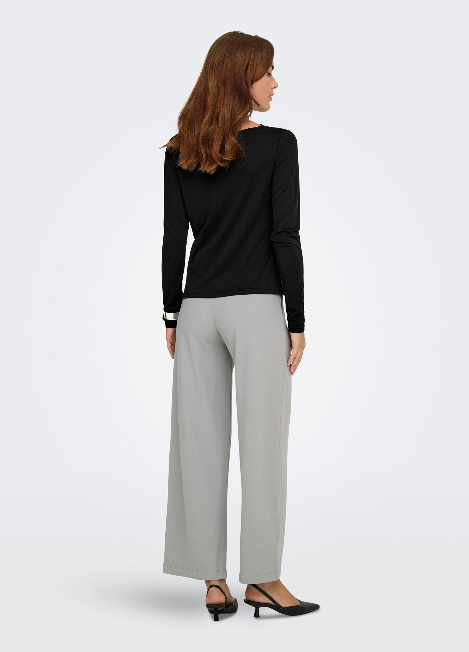 T-shirt con scollo drappeggiato donna_1