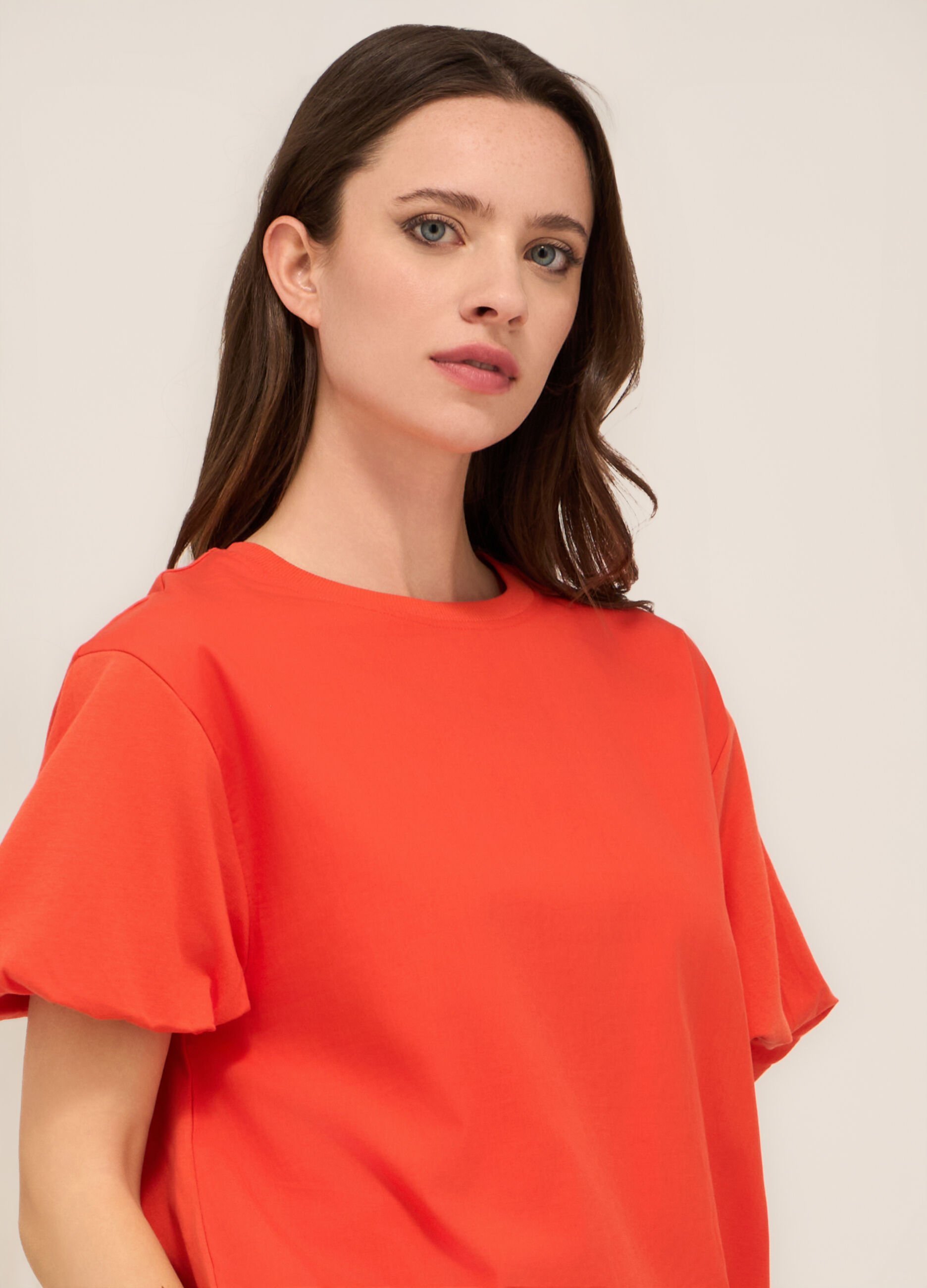 T-shirt in jersey di puro cotone donna_2