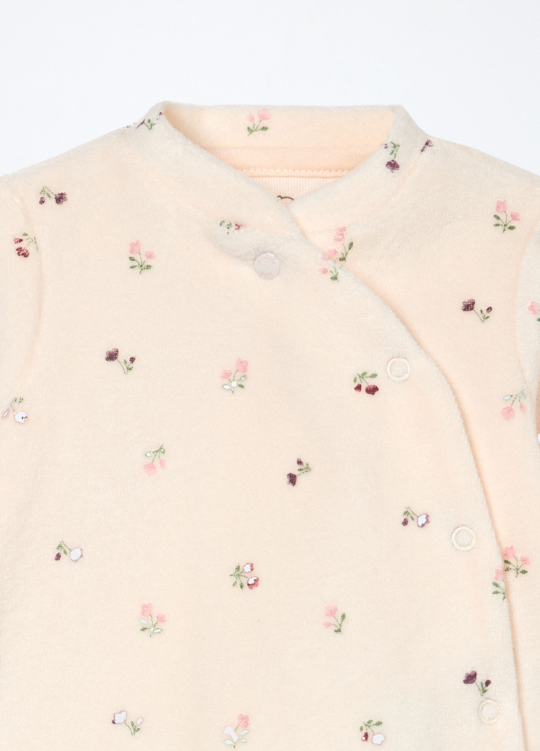 Pack 2 t-shirt in misto cotone velour neonata_2