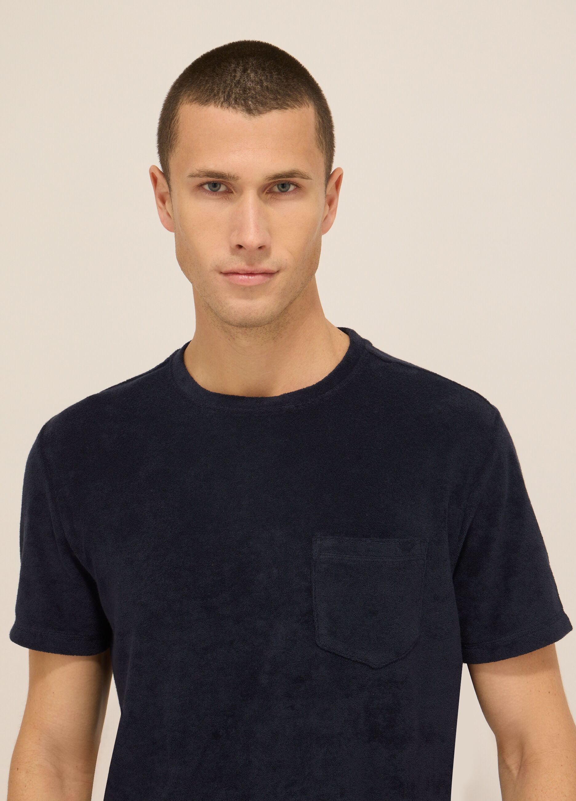 T-shirt in spugna di misto cotone uomo_2