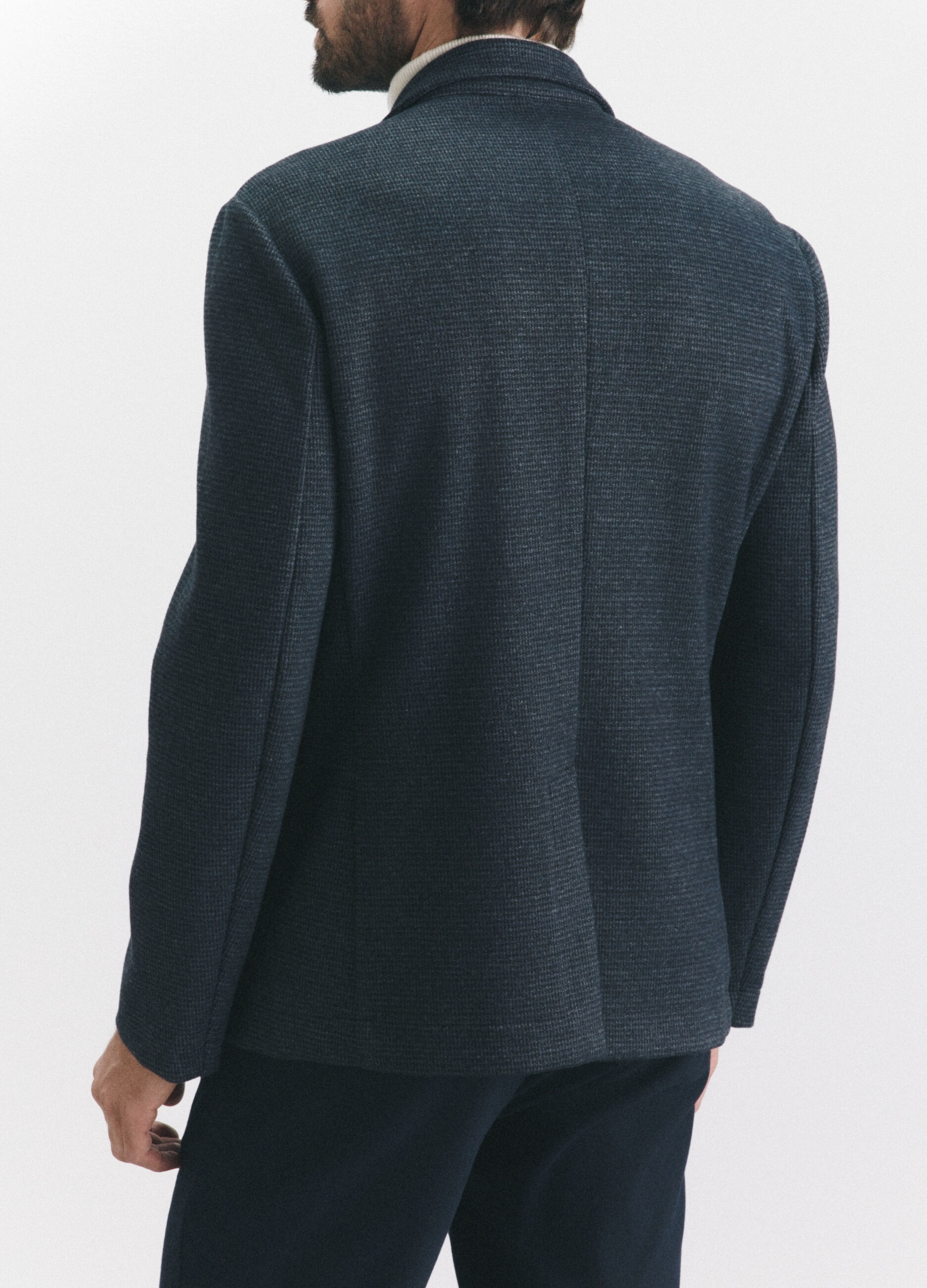 Blazer regular fit in viscosa stretch uomo_2