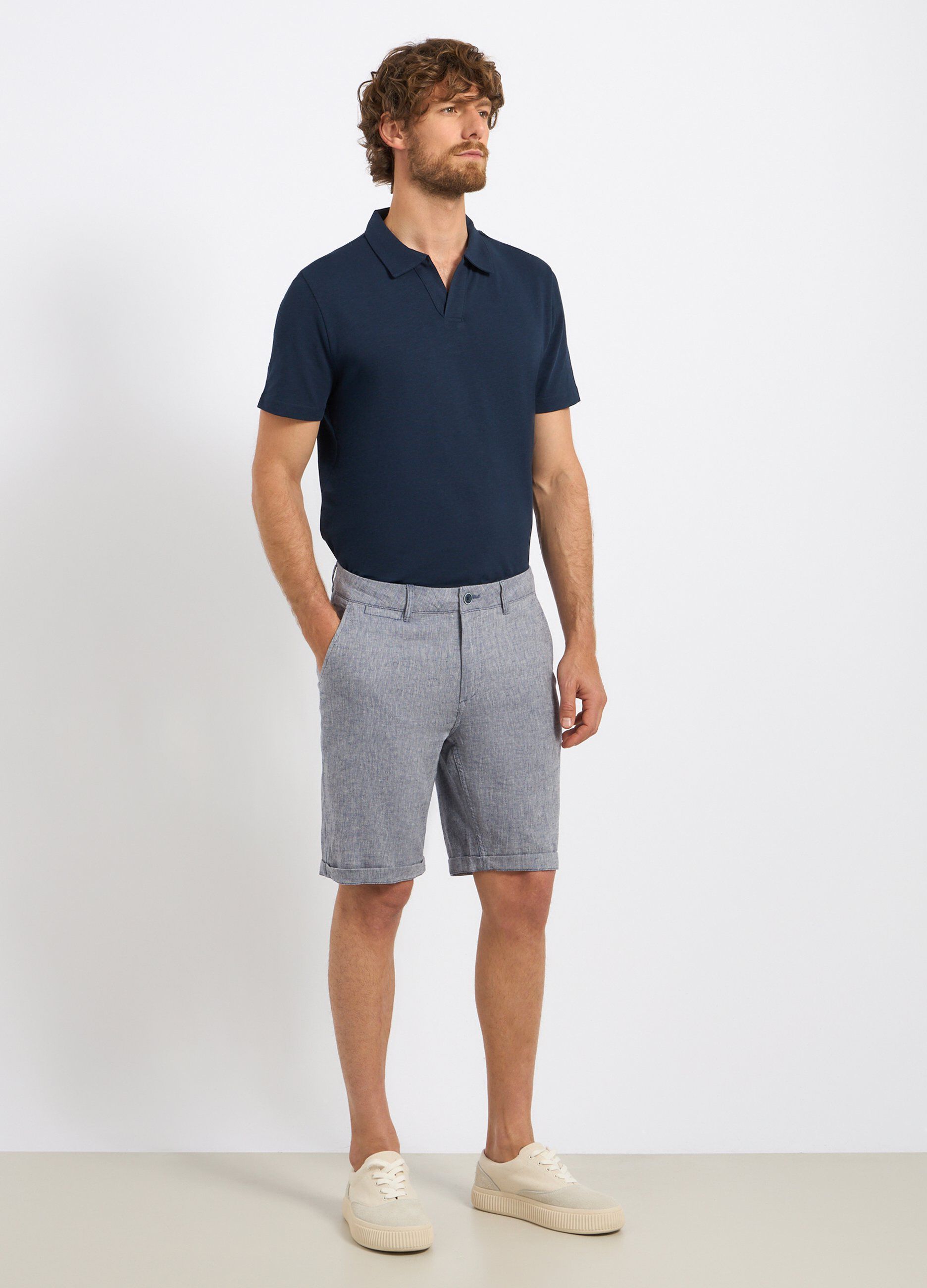Bermuda in misto lino uomo_0