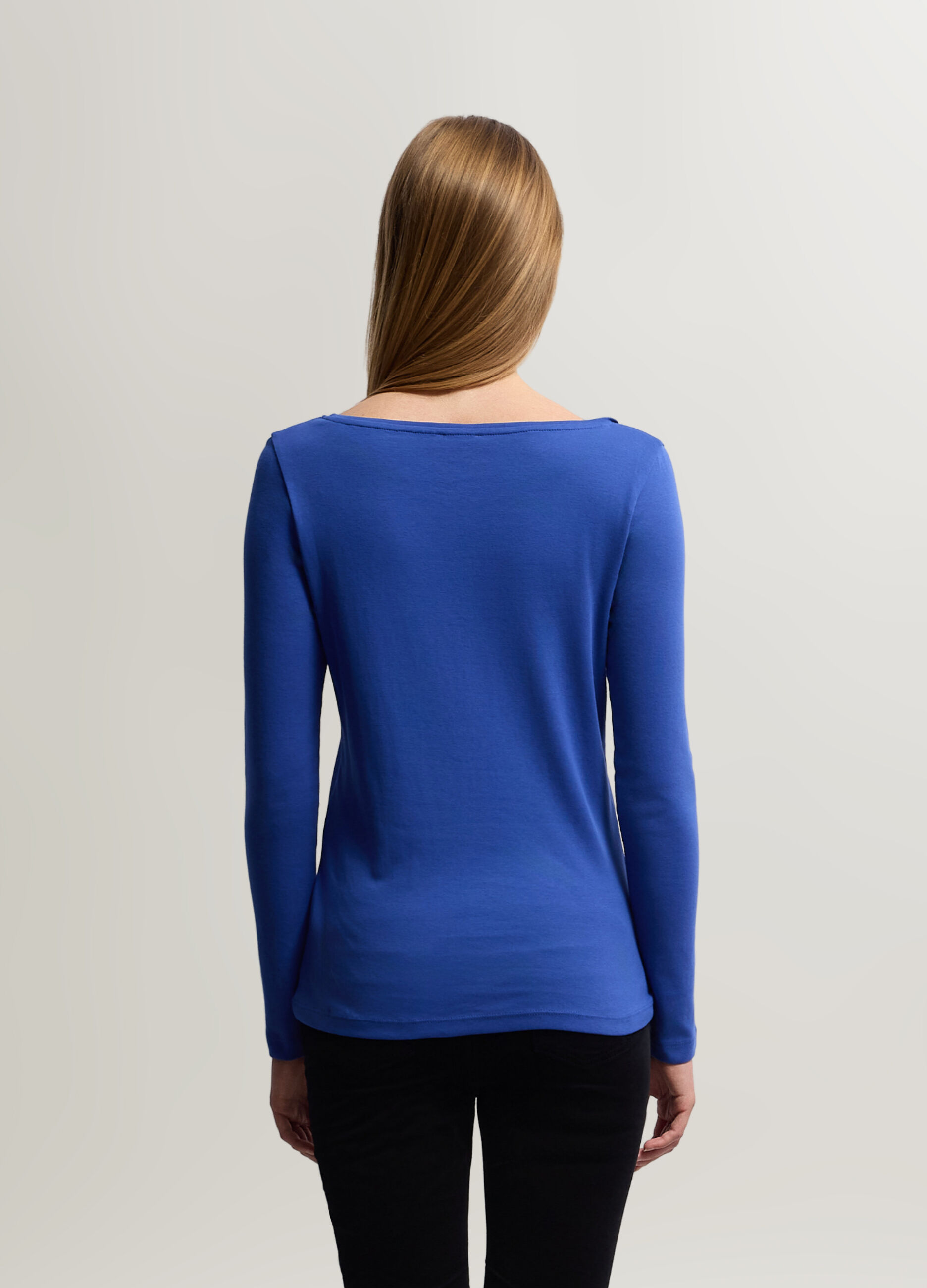 T-shirt con scollo a barchetta donna_1