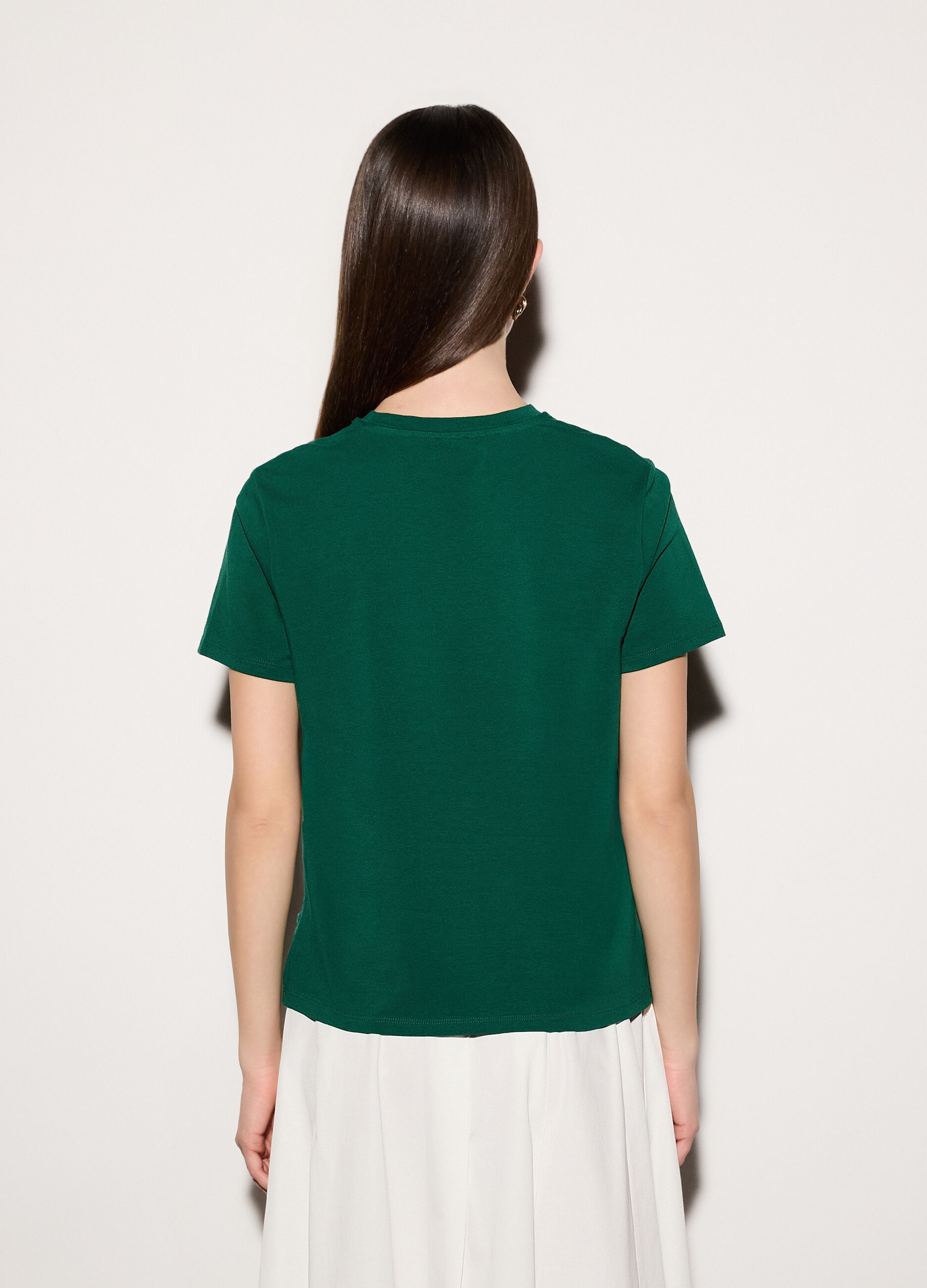 T-shirt girocollo stretch donna_2