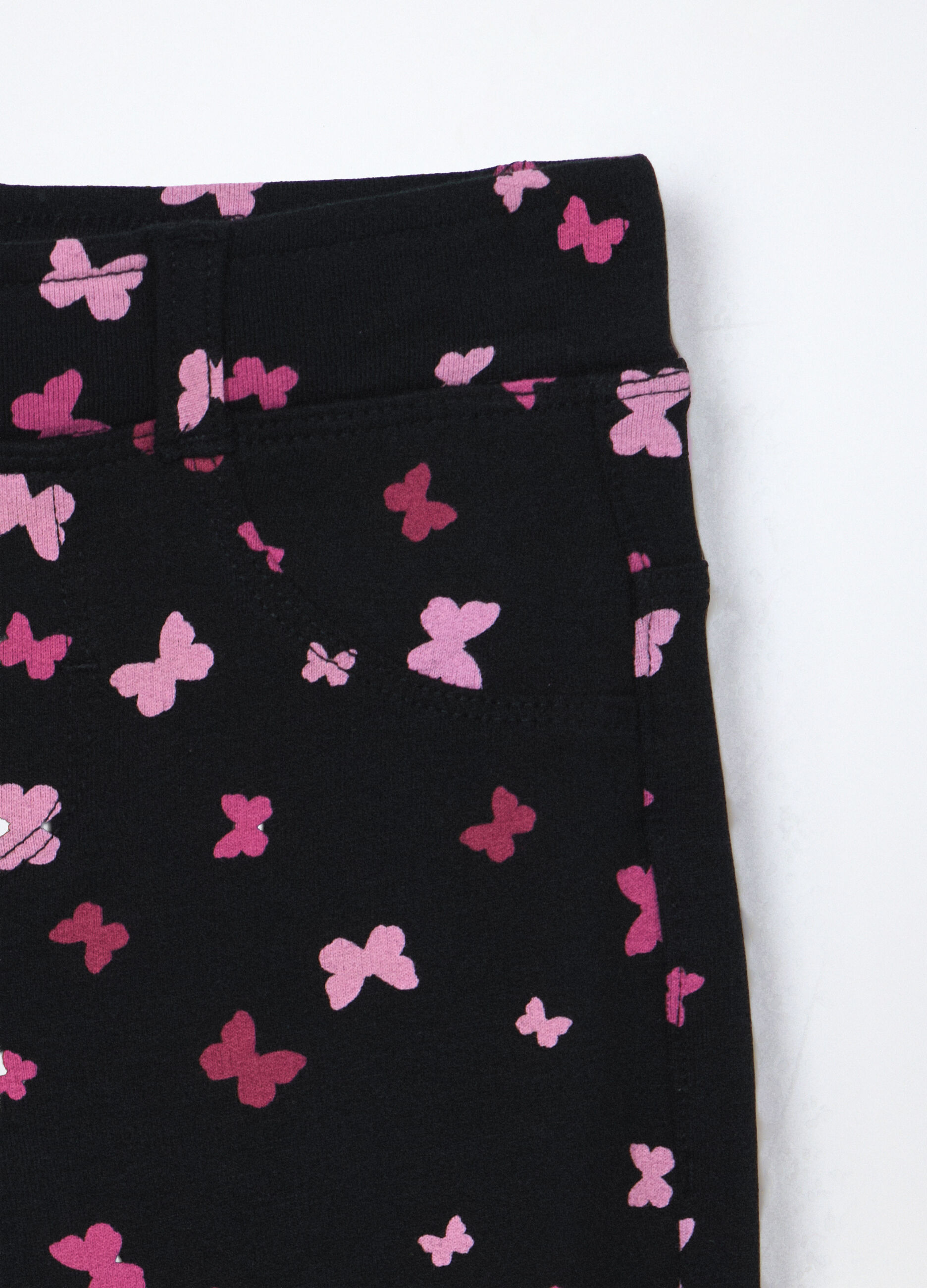 Leggings in french terry di cotone stretch bambina_2