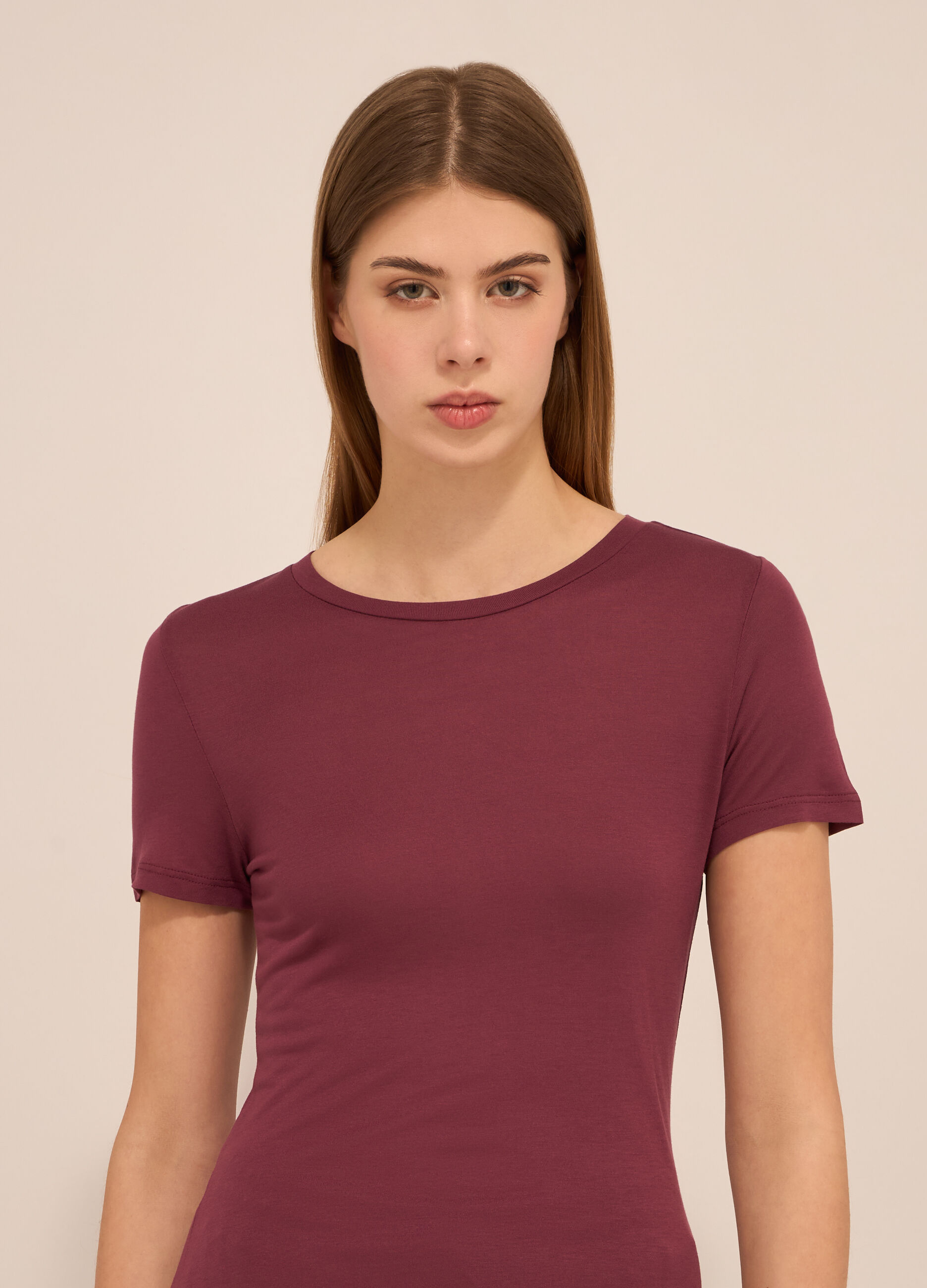 T-shirt in pura viscosa donna_2