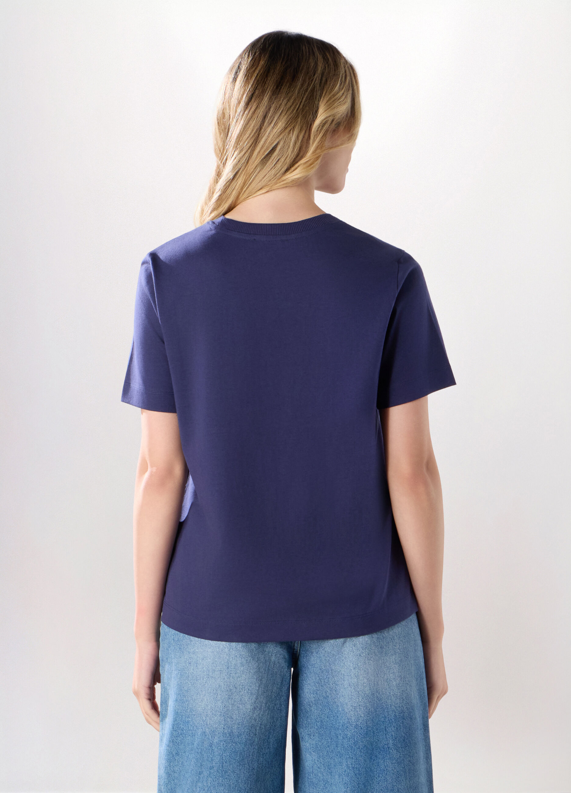 T-shirt in puro cotone a maniche corte donna_1