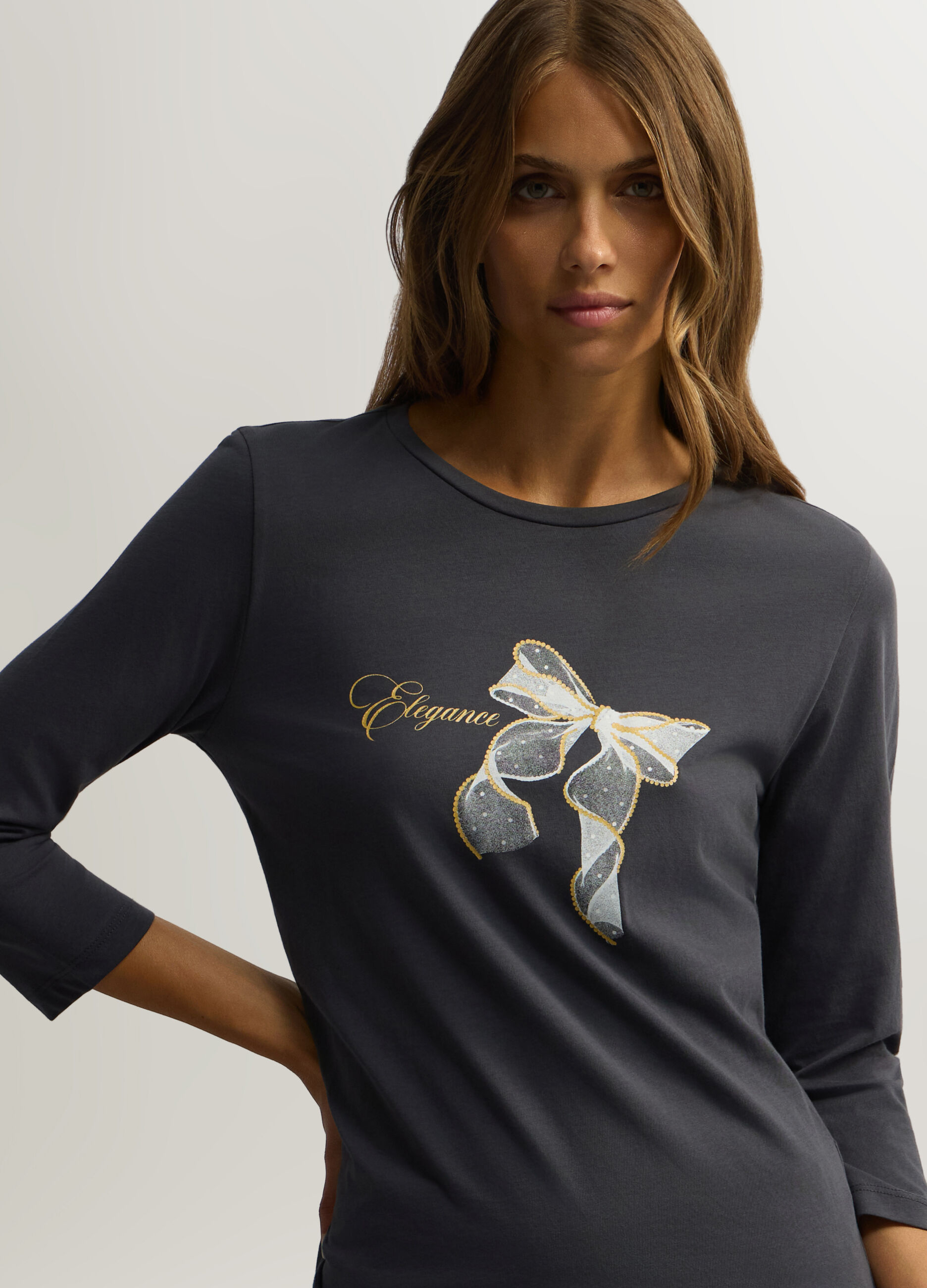 T-shirt girocollo donna_2