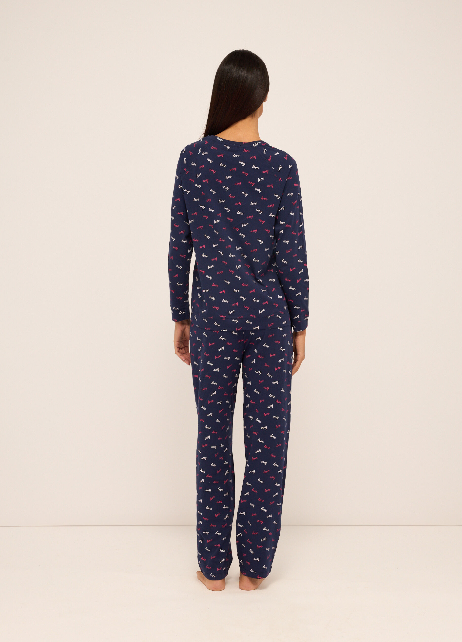 Top pigiama lungo in puro cotone donna_1
