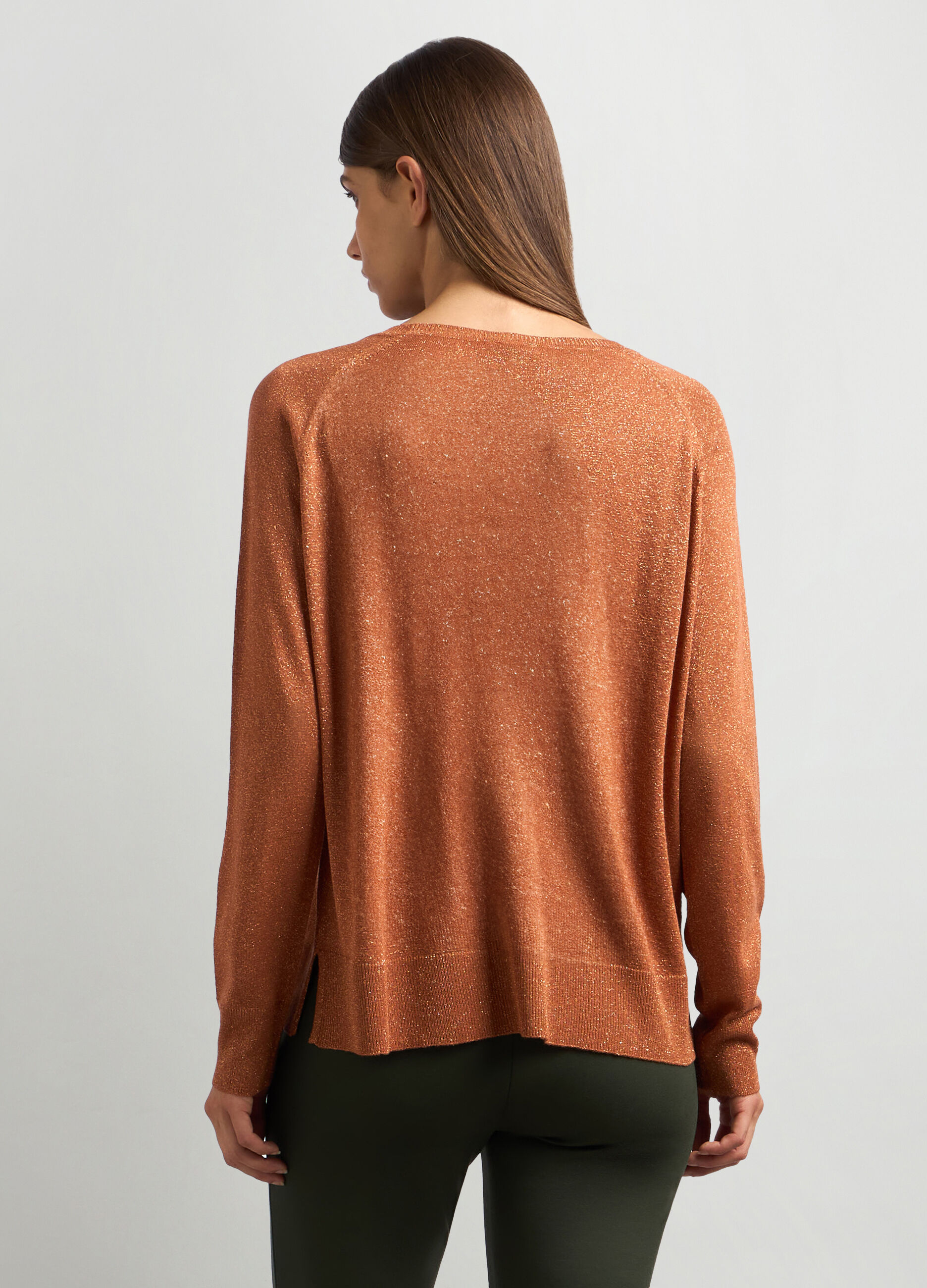 Tricot in misto viscosa con filo lurex donna_1