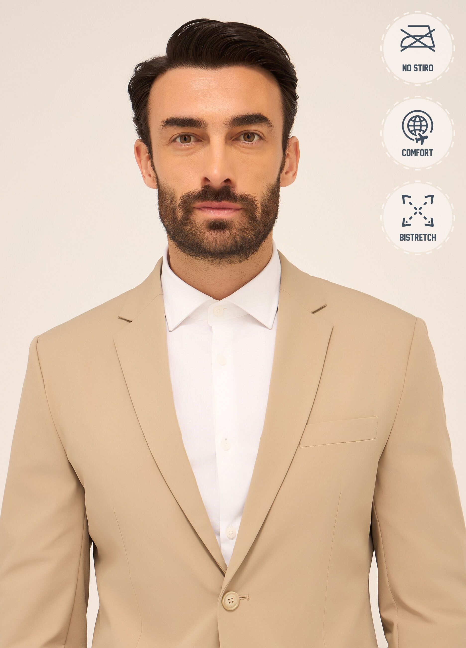 Blazer in tessuto stretch uomo_2