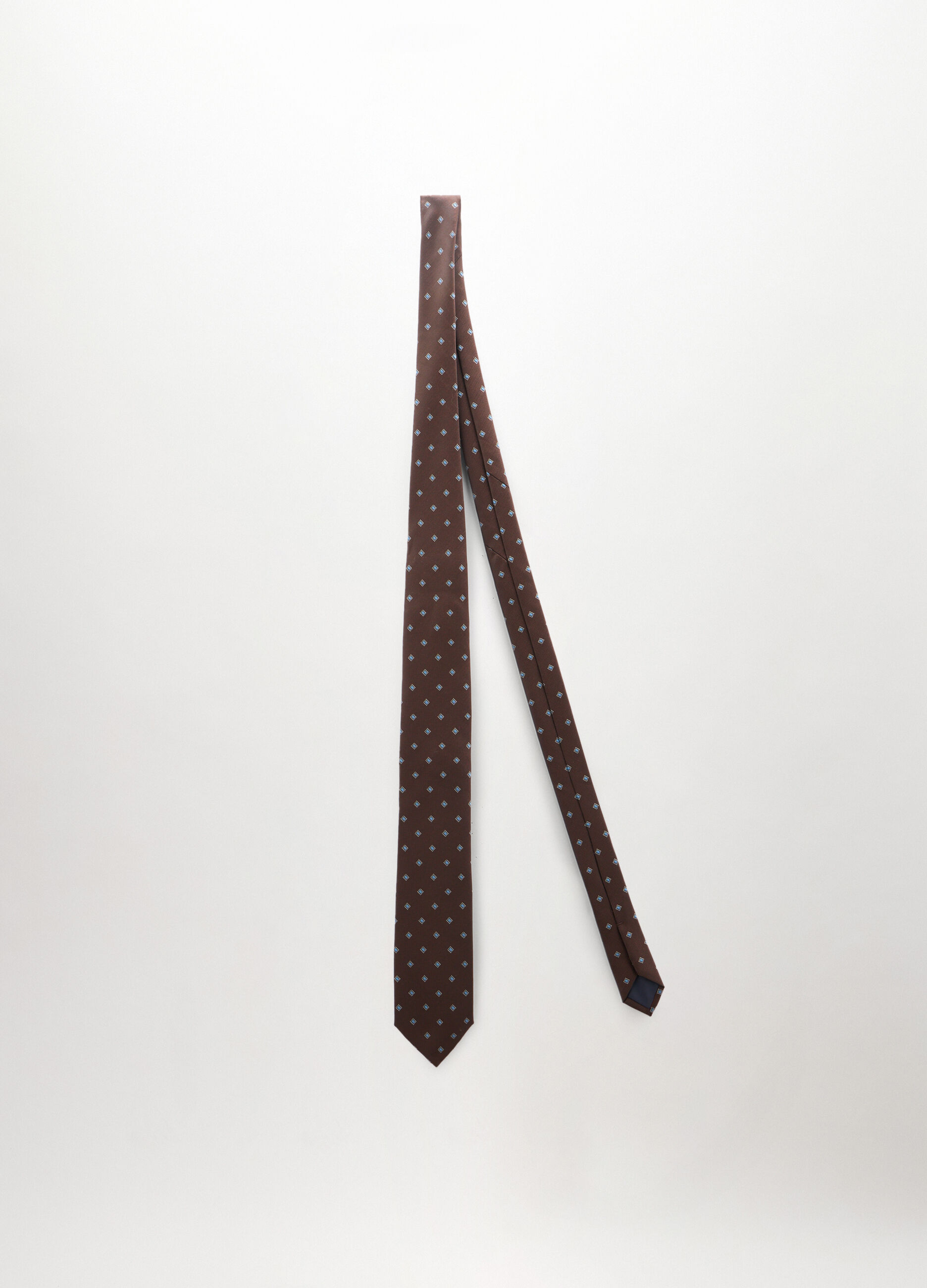 Cravatta con motivo a rombi uomo_0