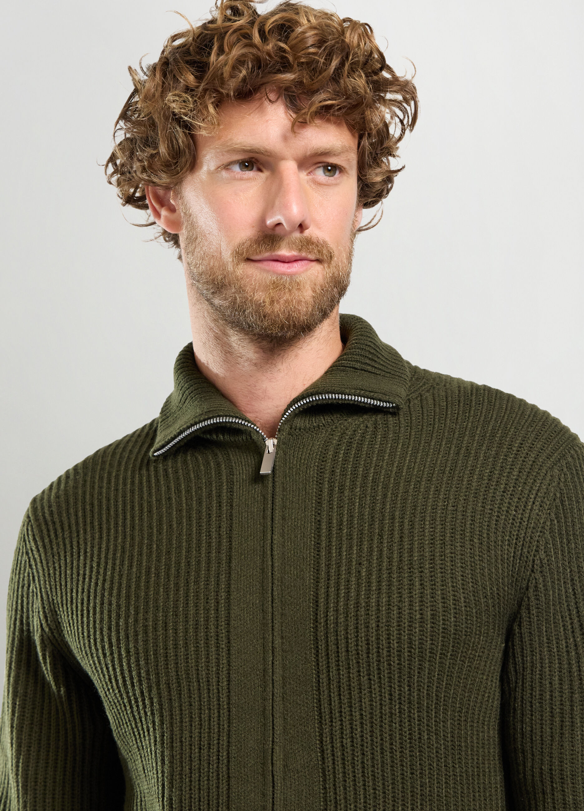 Maglione lupetto full zip a costa inglese uomo_2