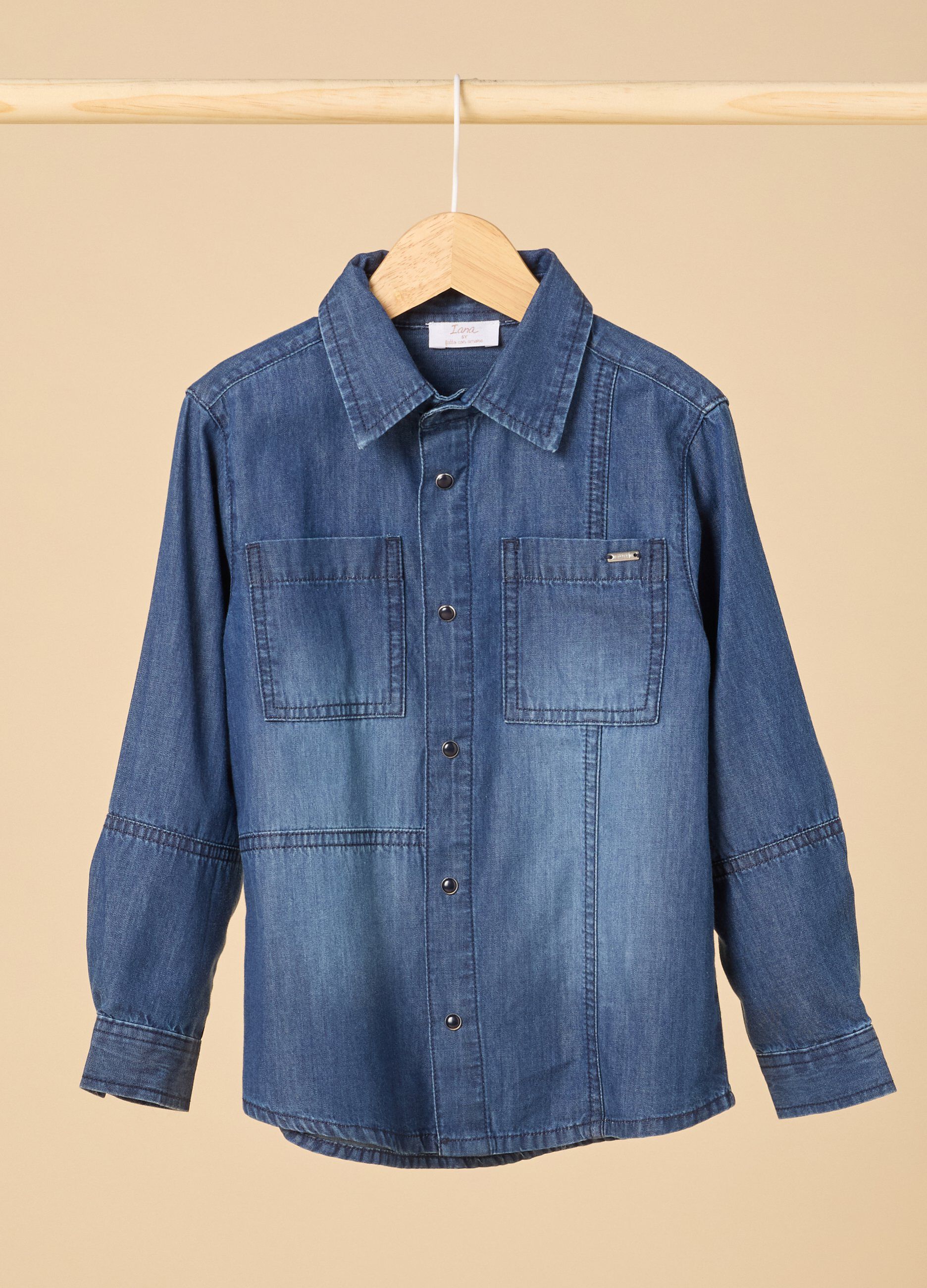 Camicia IANA in denim di puro cotone bambino