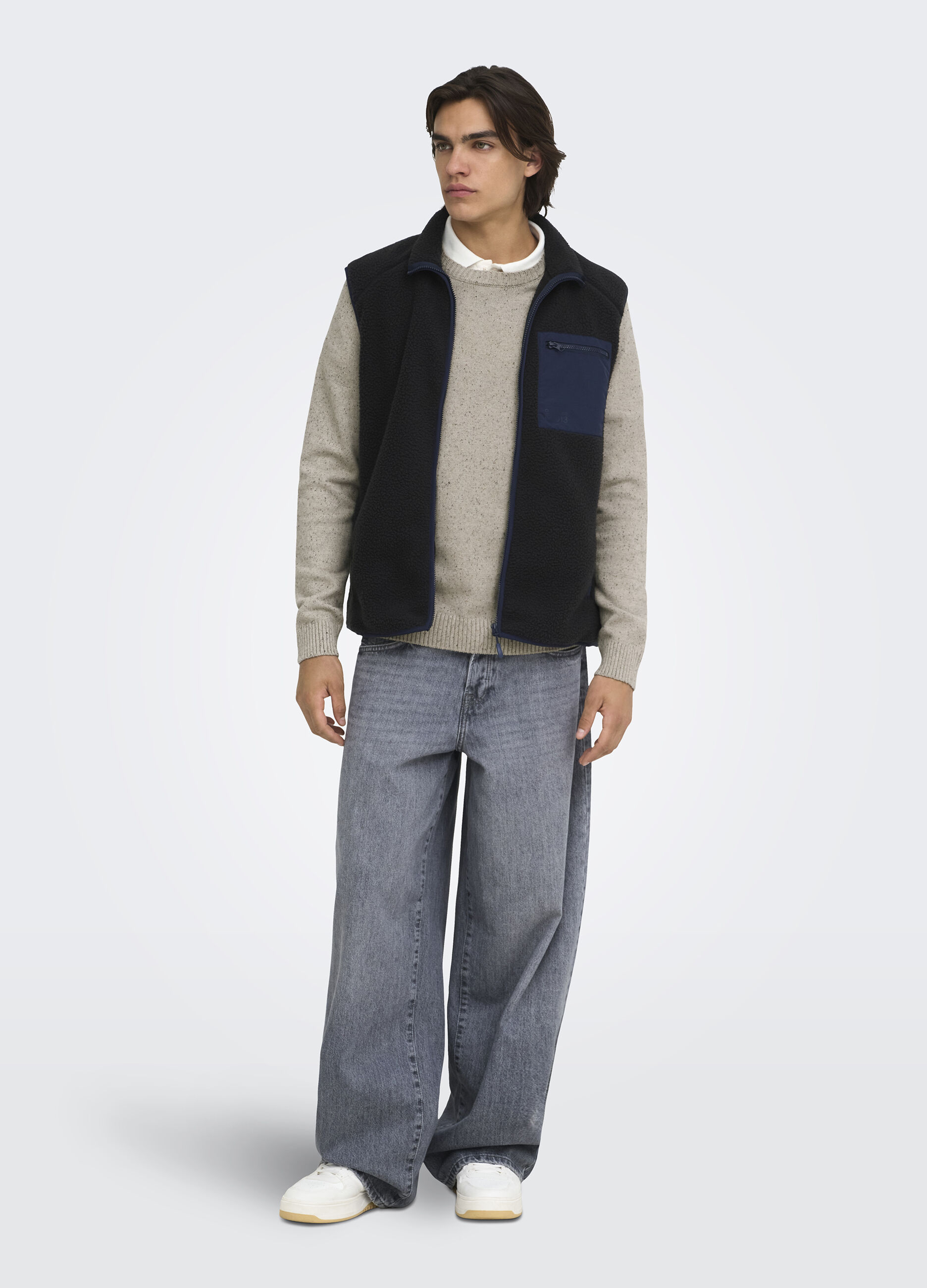 Maglione maglia rasata moulin&eacute; uomo_0