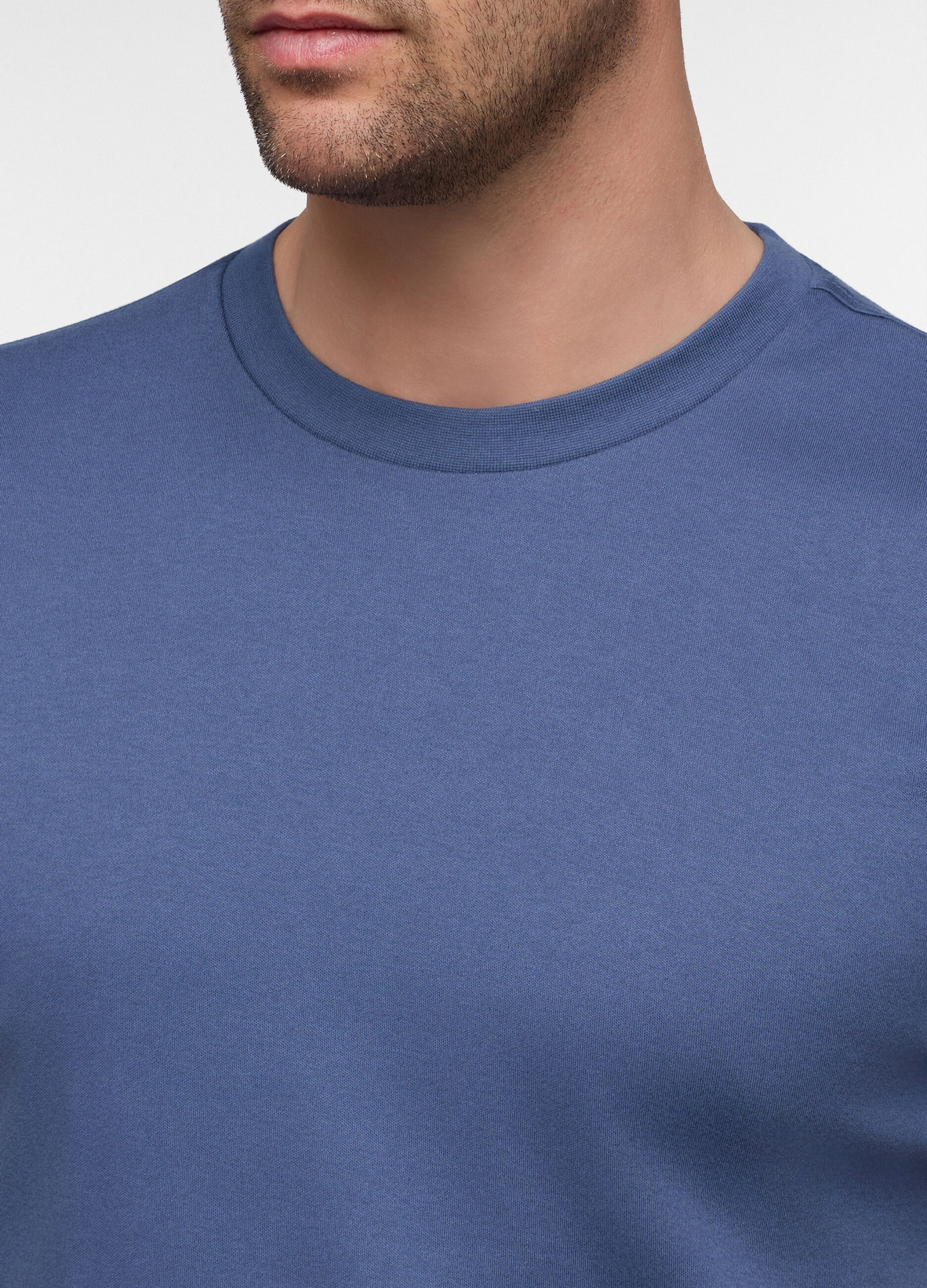 T-shirt girocollo in cotone interlock uomo_2