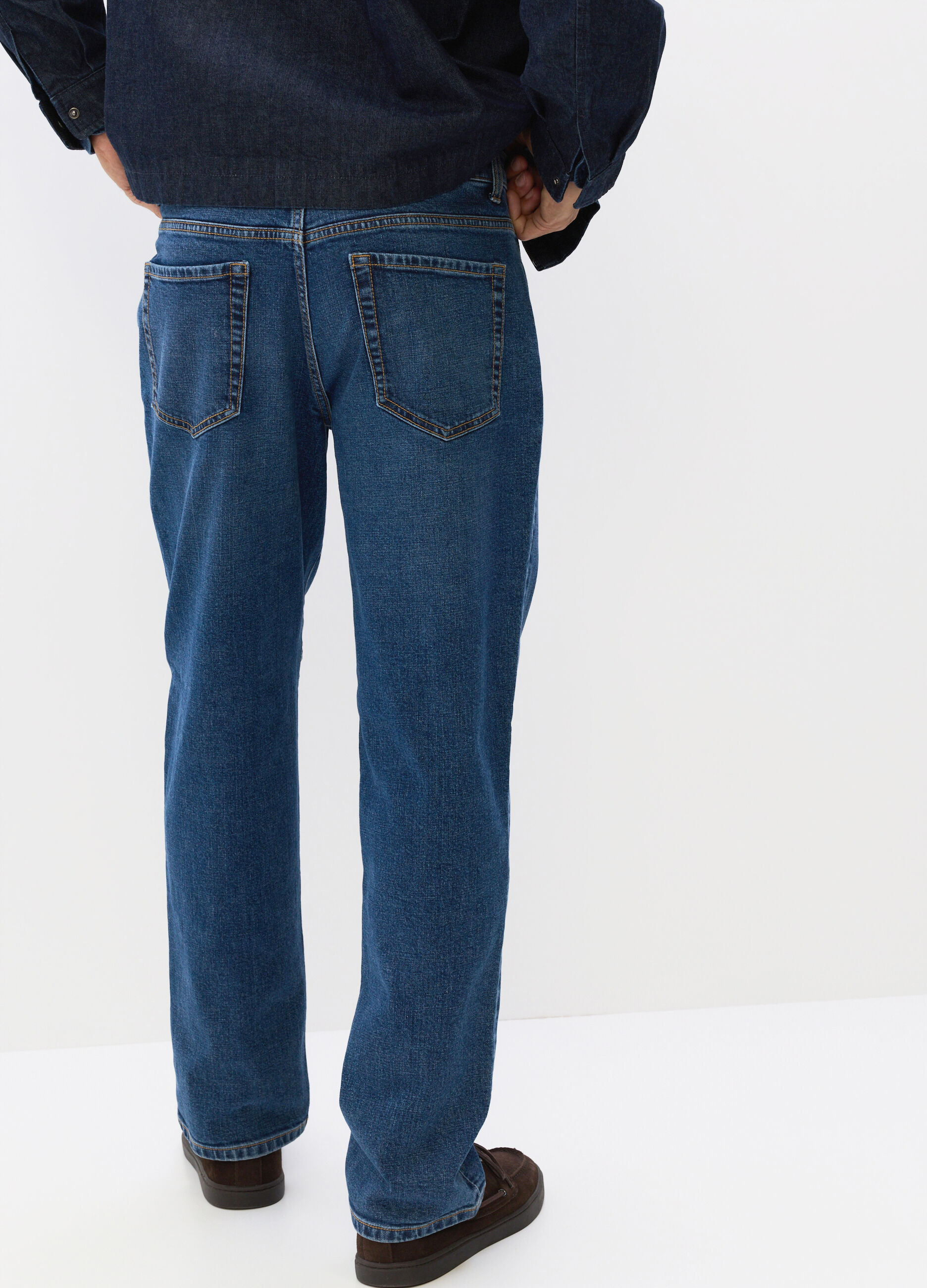 Jeans regular fit in denim stretch uomo_1