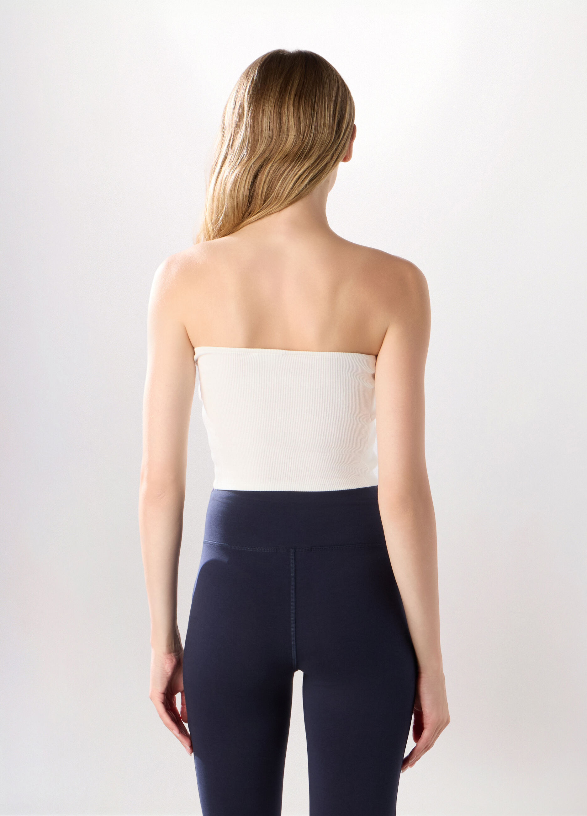 Top in costina di cotone stretch donna_1