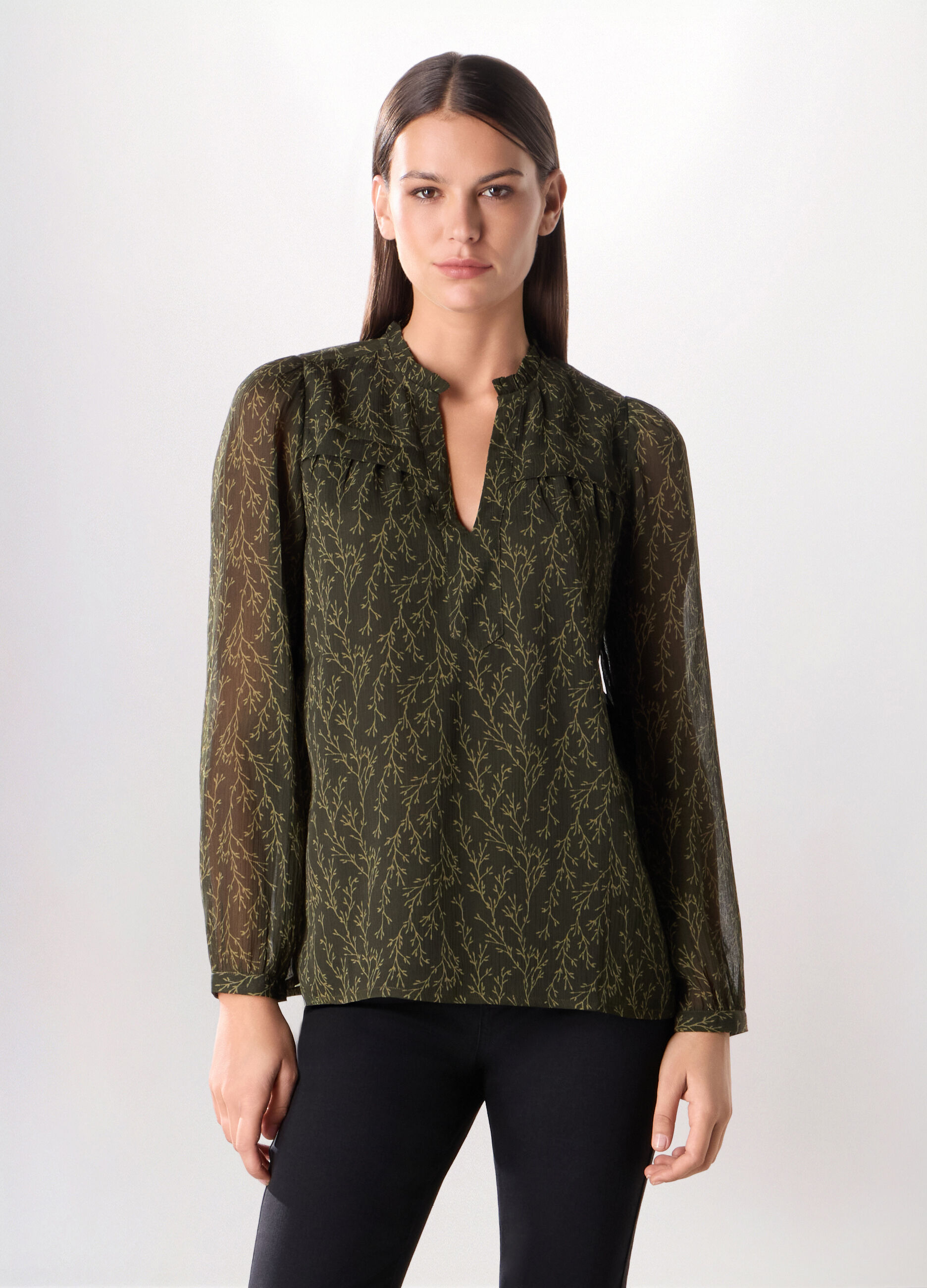 Blusa con stampa donna_0