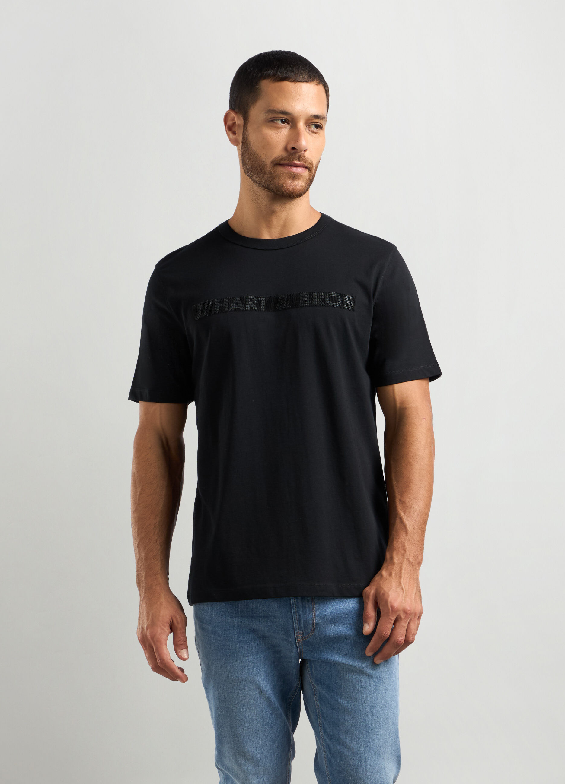 T-shirt con stampa in puro cotone uomo_0