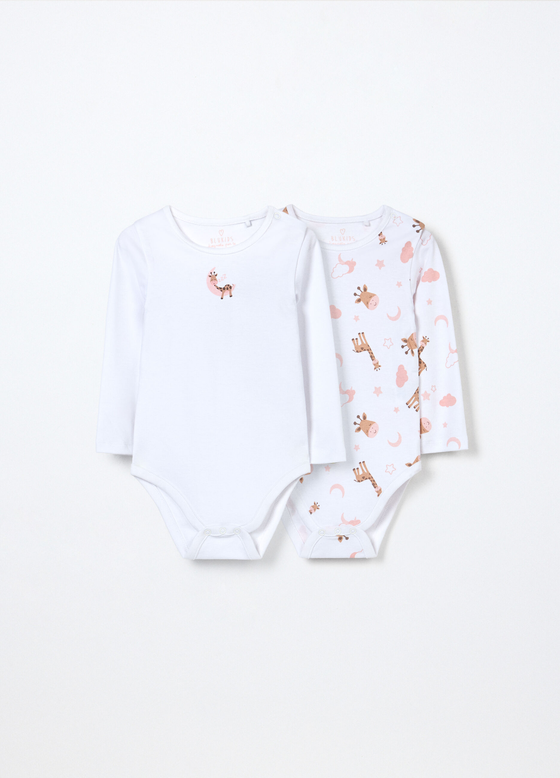 Pack 2 body in interlock di puro cotone neonata_0