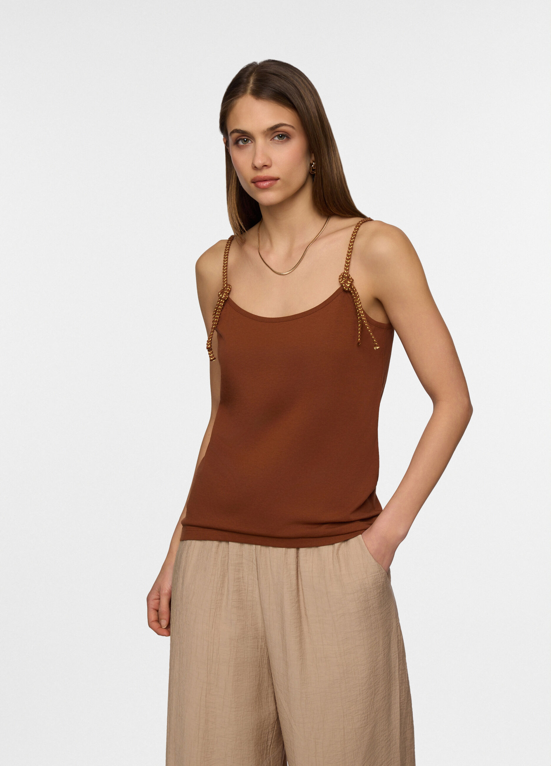 Canotta in jersey di puro cotone donna_0