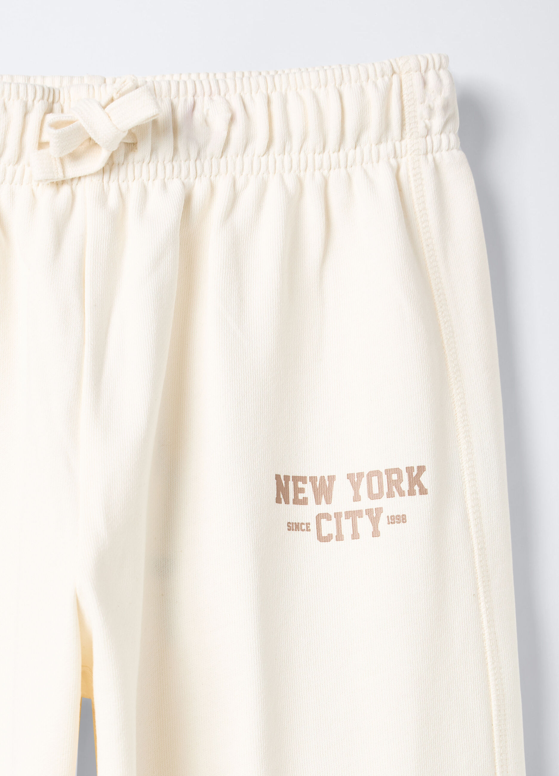Jogger Wide Leg in misto cotone garzato ragazza_2