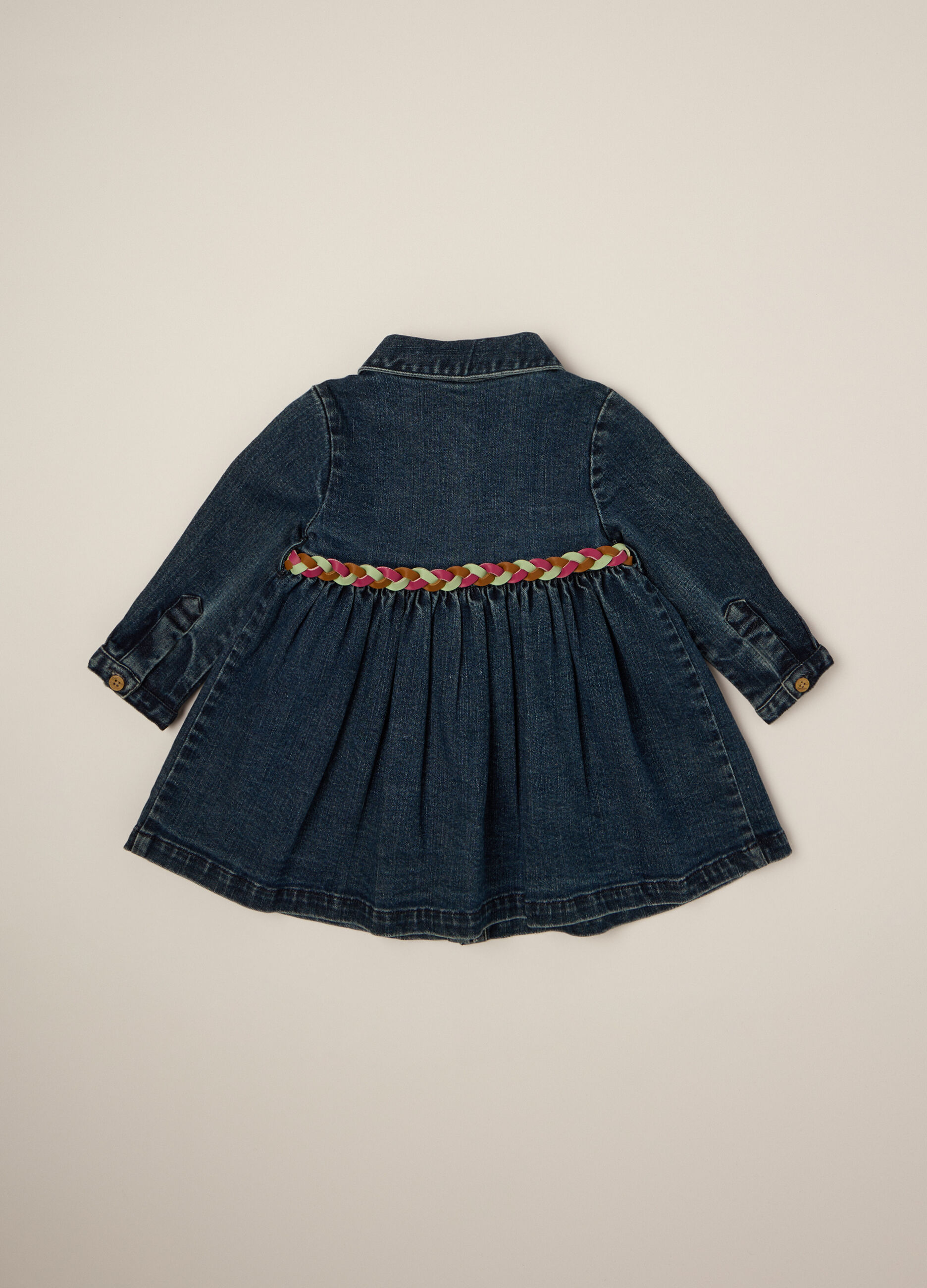 Abito denim elasticizzato per bambina