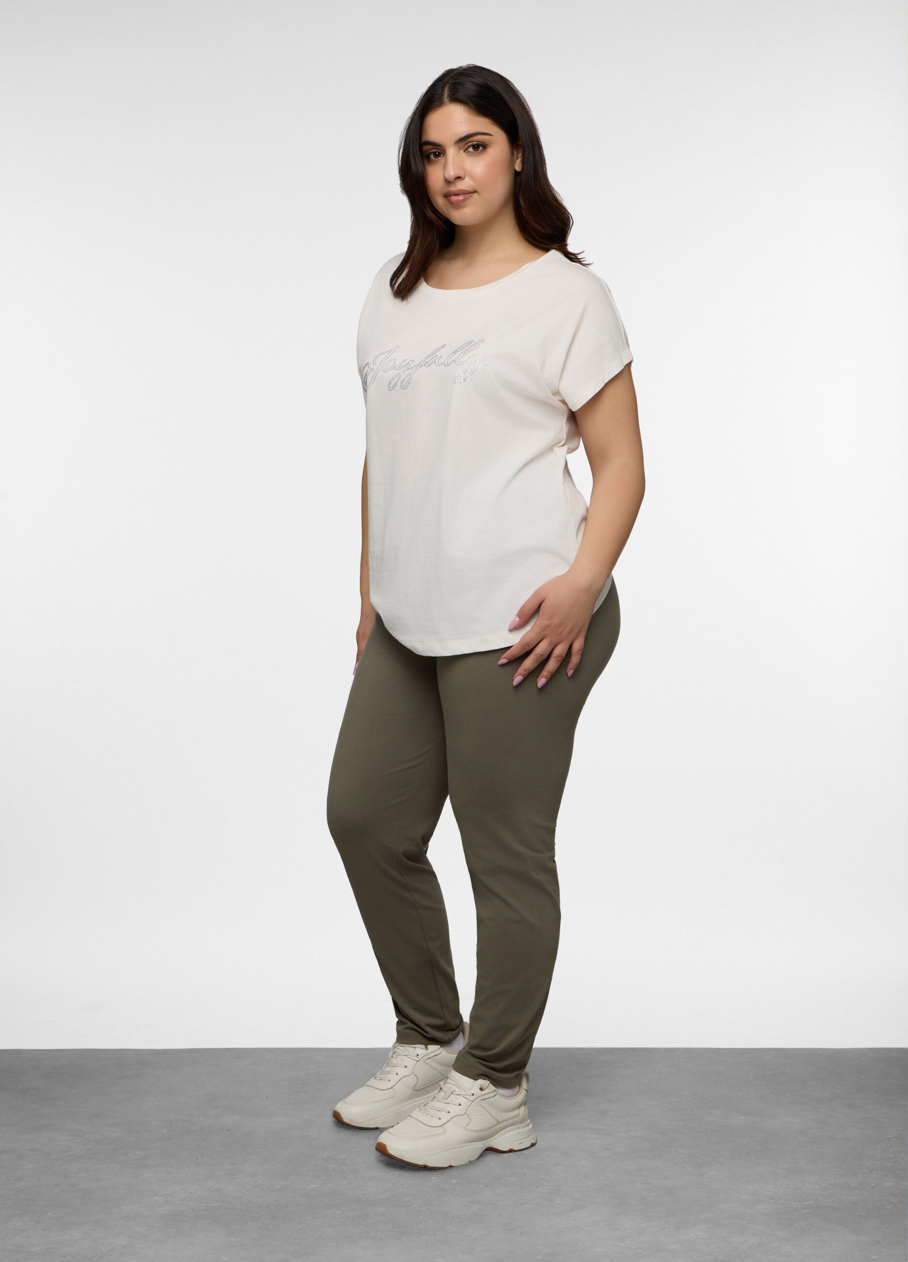 Leggings Fit Regular in jersey di cotone stretch donna curvy_0