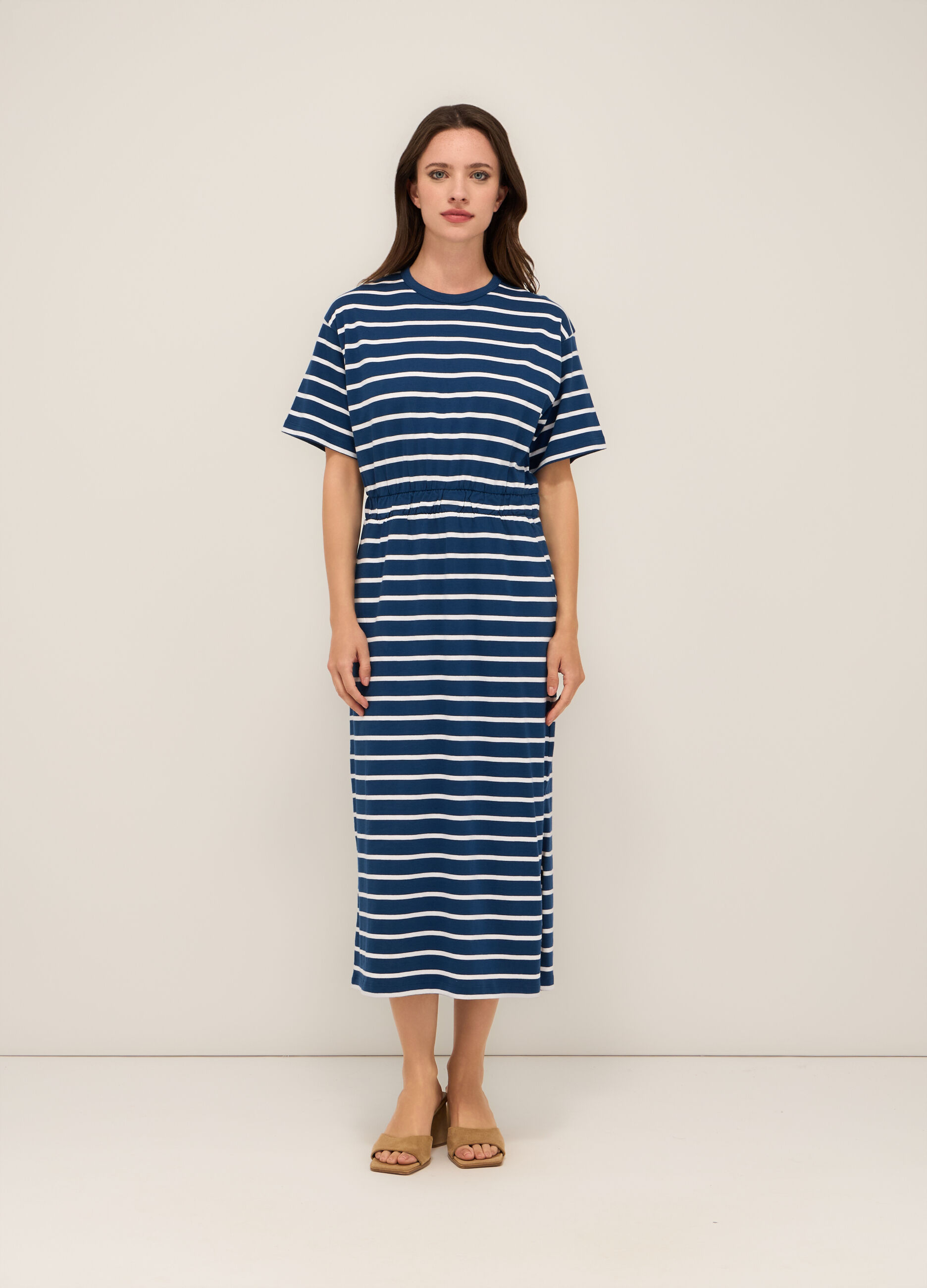 Abito lungo in jersey di puro cotone donna_0