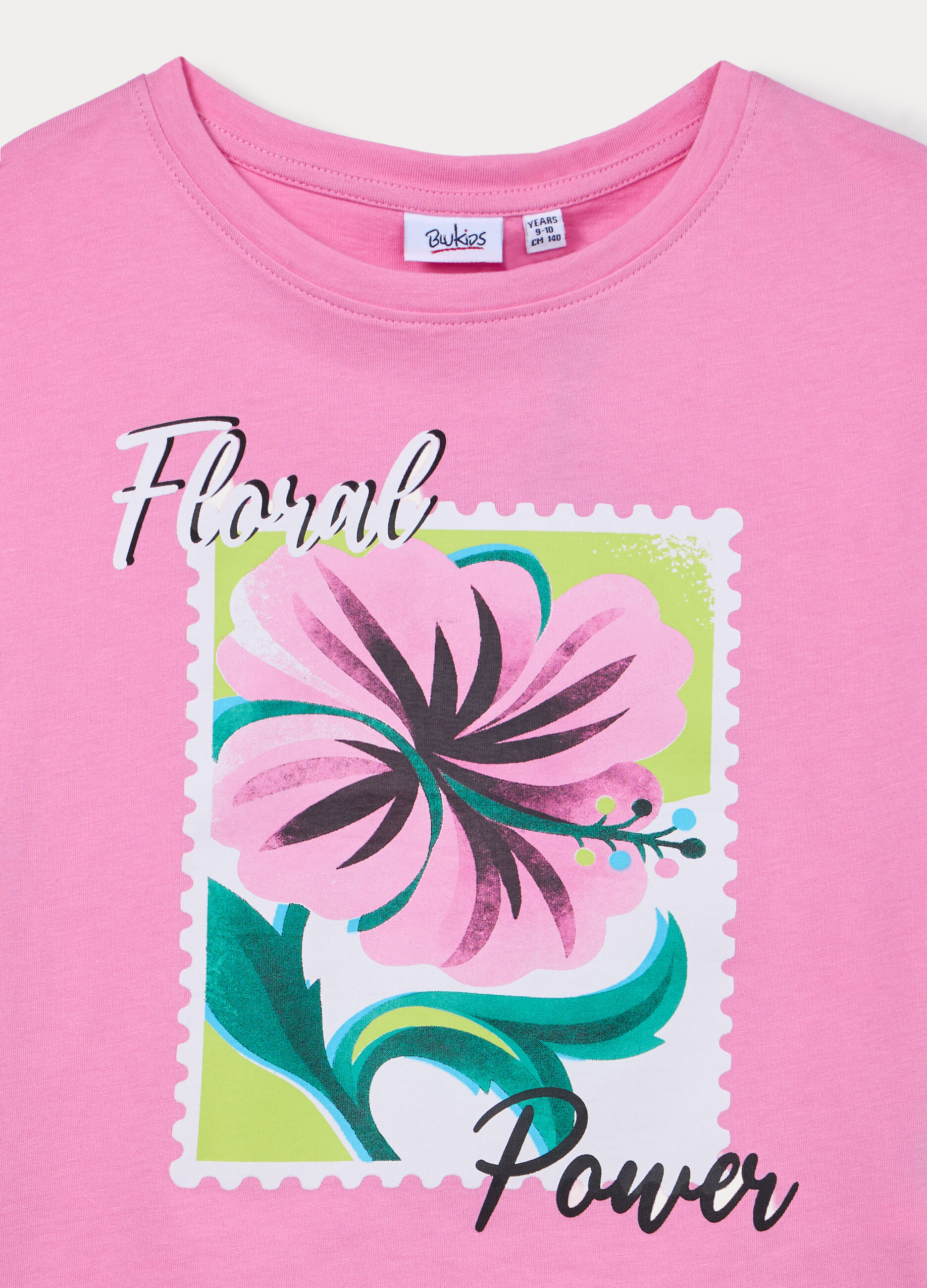 T-shirt girocollo in jersey di puro cotone ragazza_2