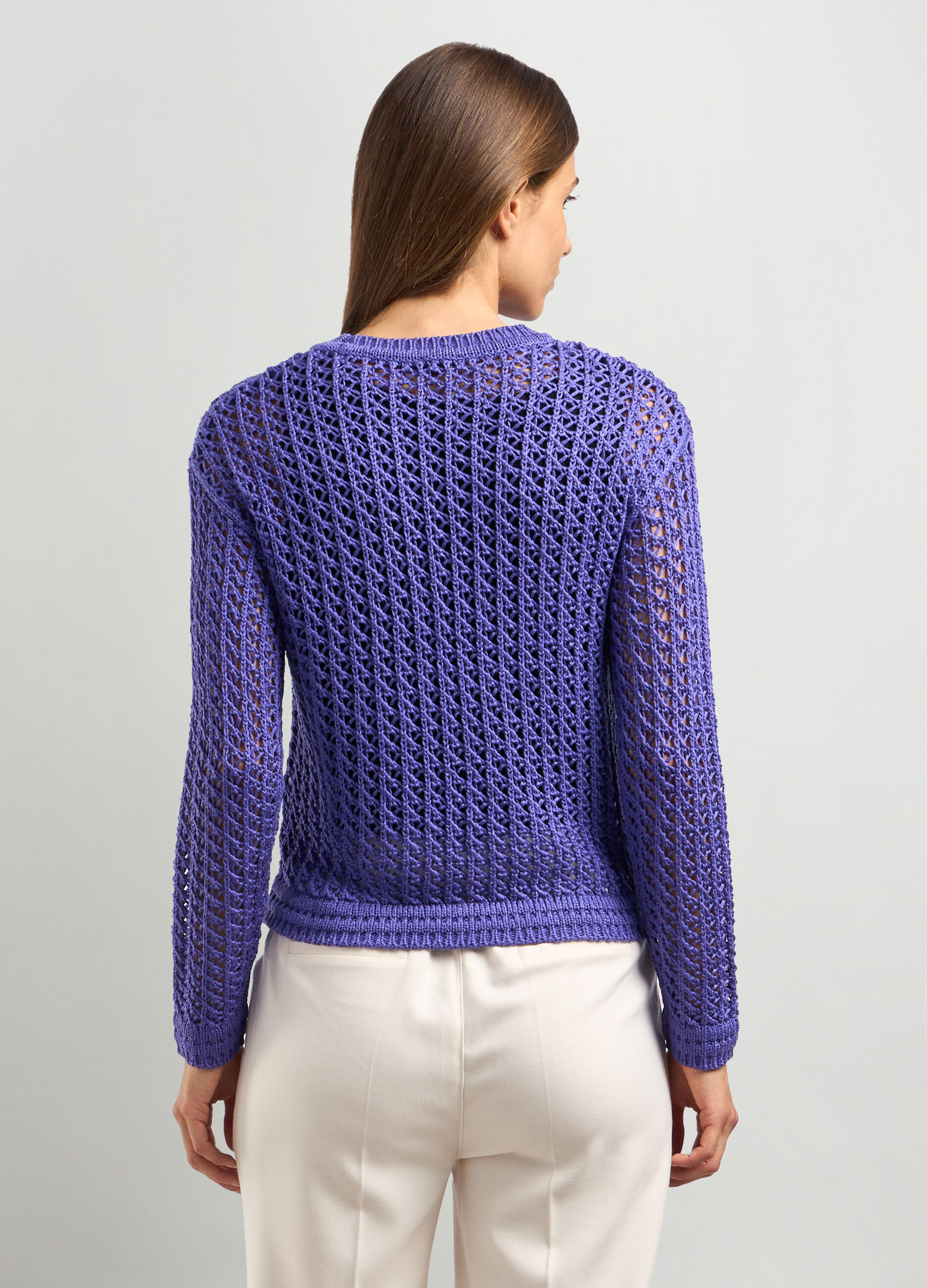 Tricot con lavorazione traforata donna_1