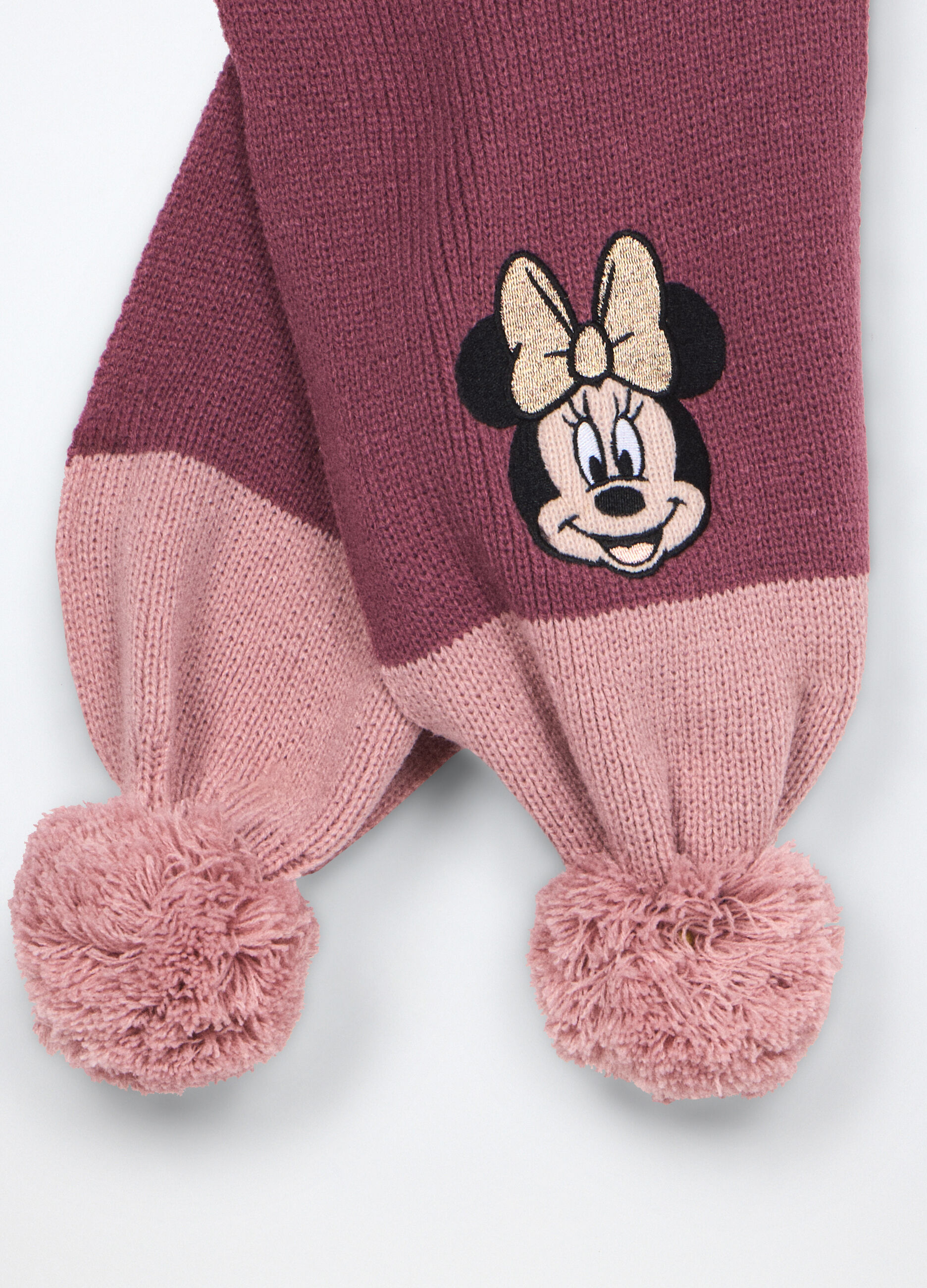 Sciarpa tricot con pon pom _1