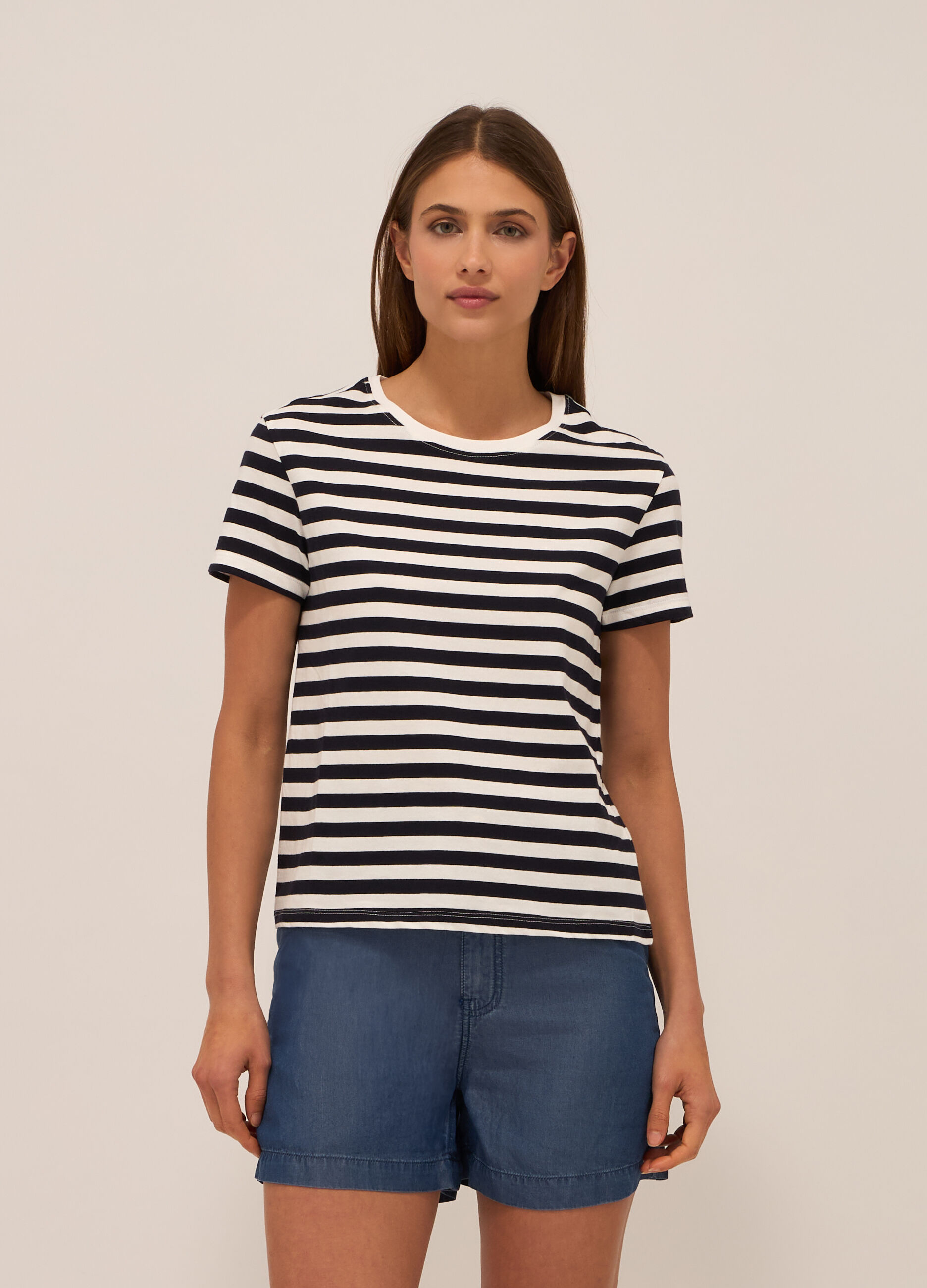 T-shirt in puro cotone donna_0