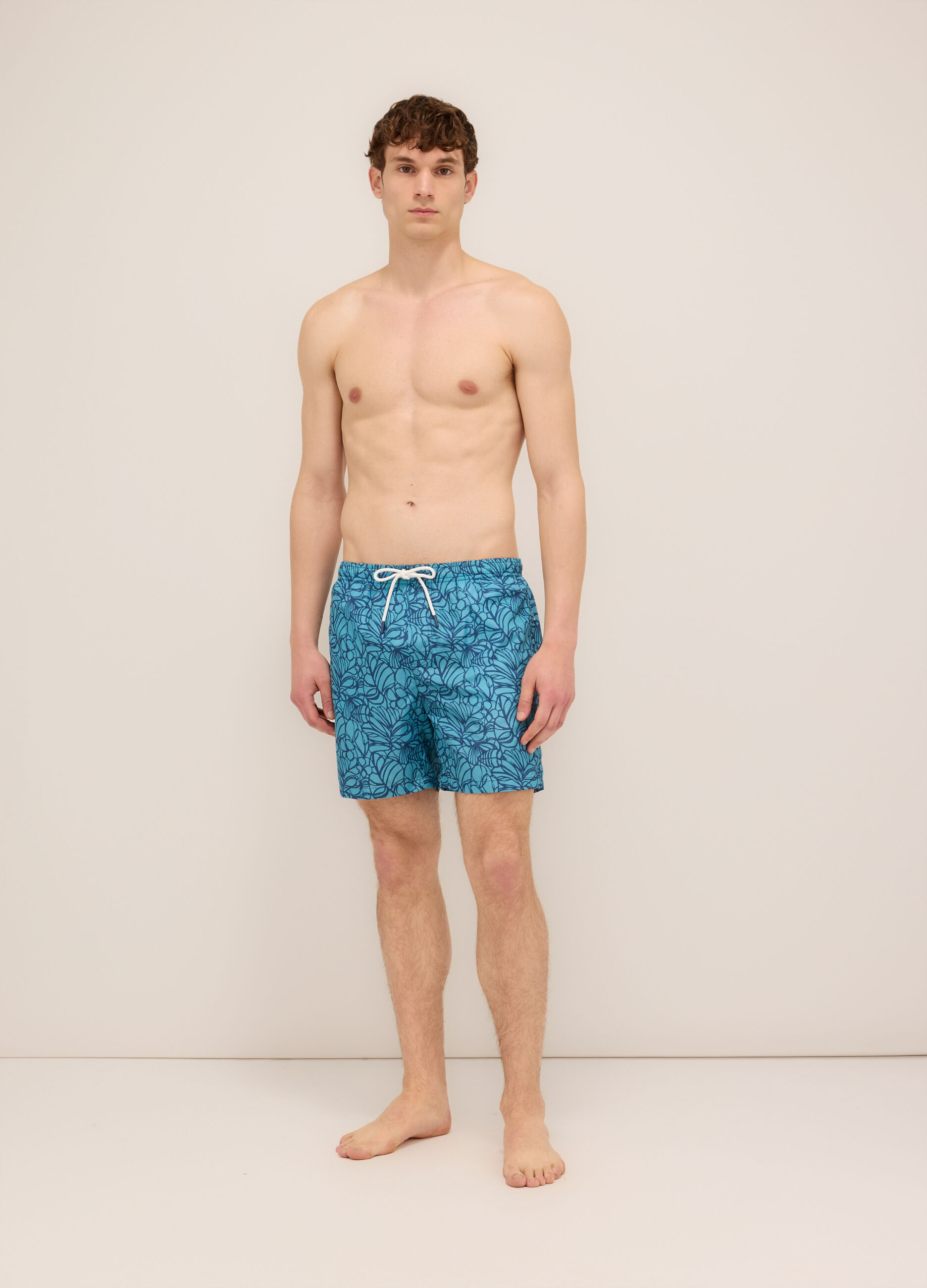 Boxer mare con stampa uomo_0
