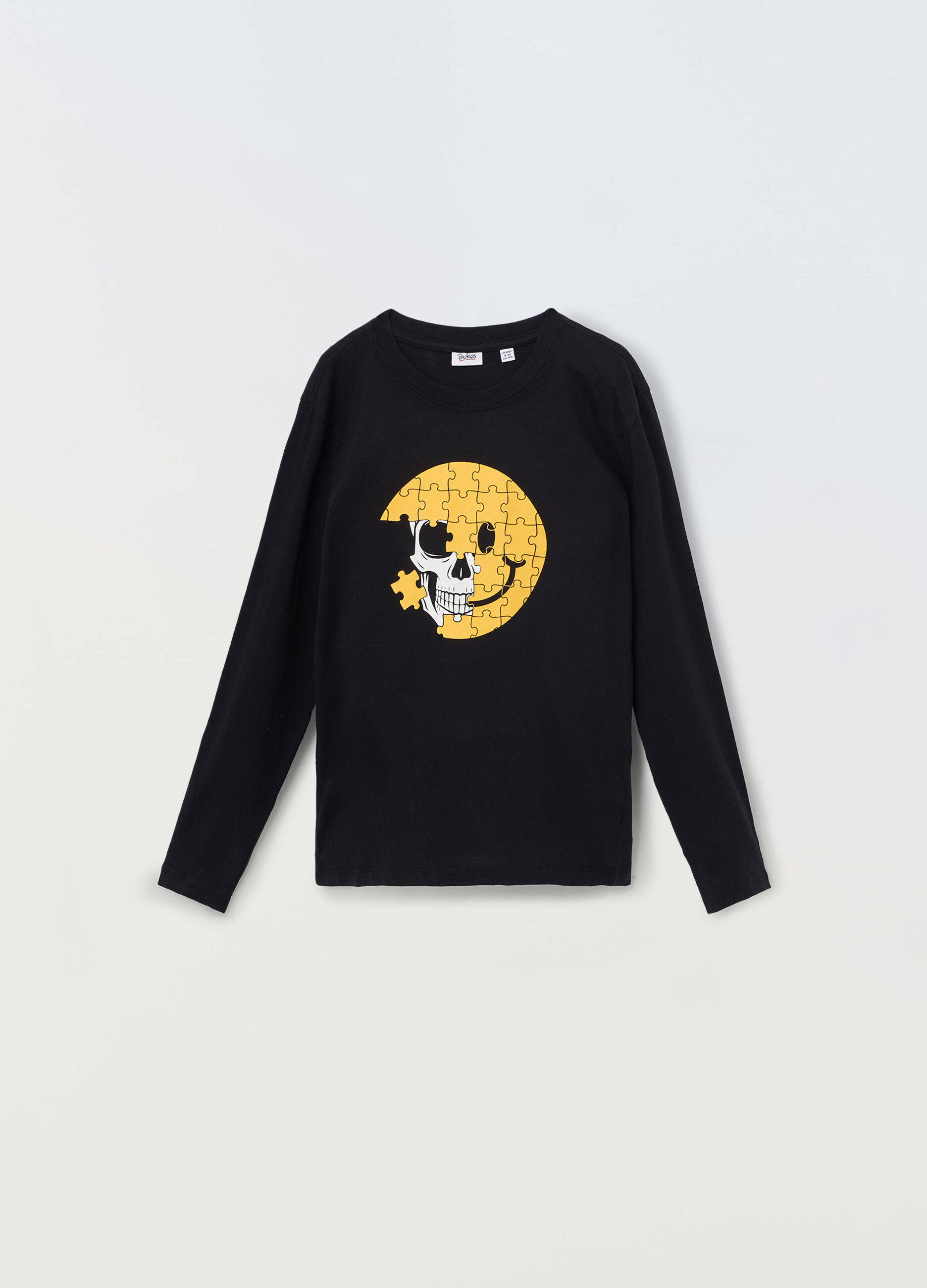 T-shirt a maniche lunghe in puro cotone ragazzo_0