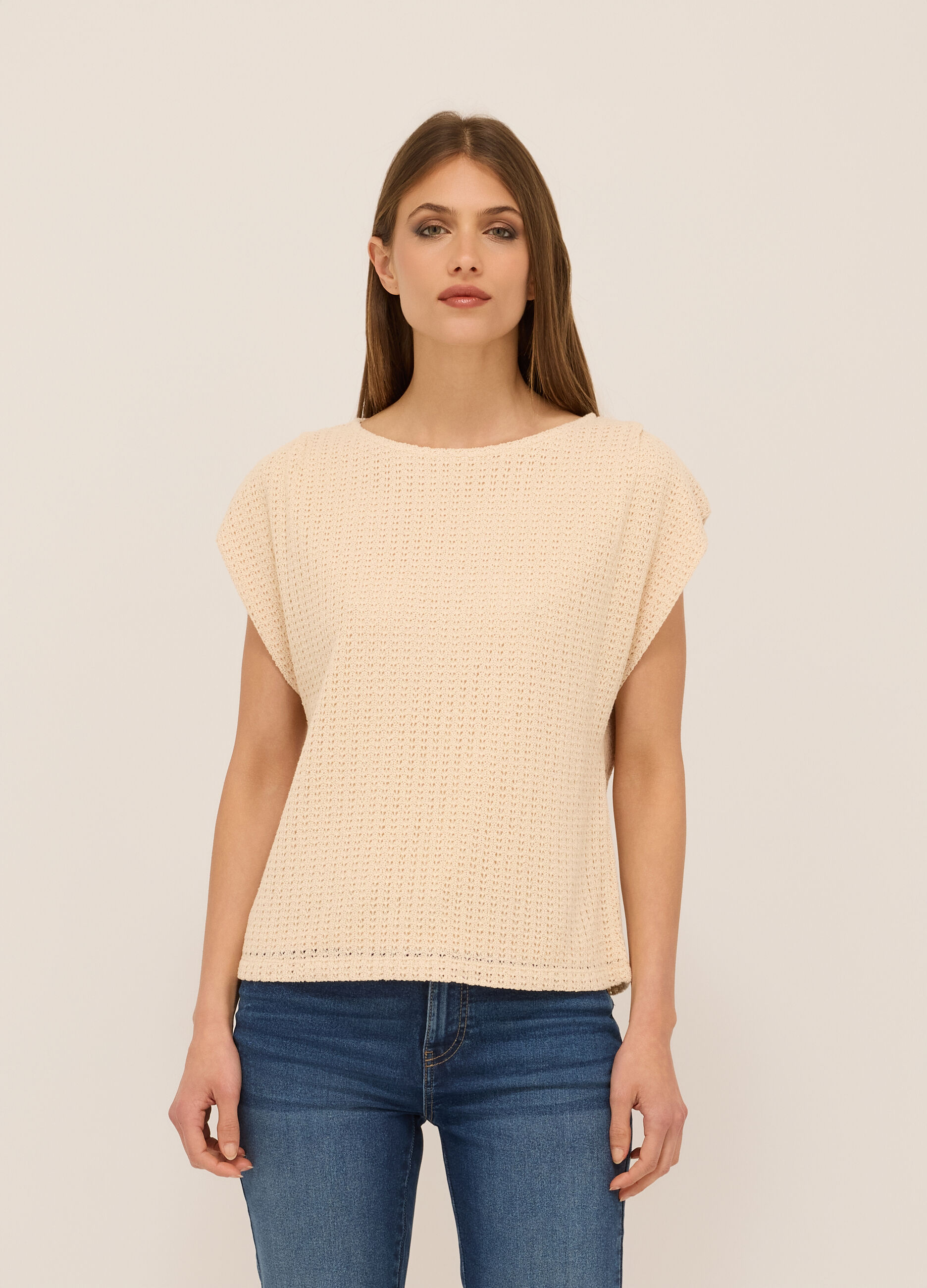 T-shirt misto cotone donna_0