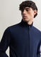 Felpa con zip in interlock di cotone uomo_2