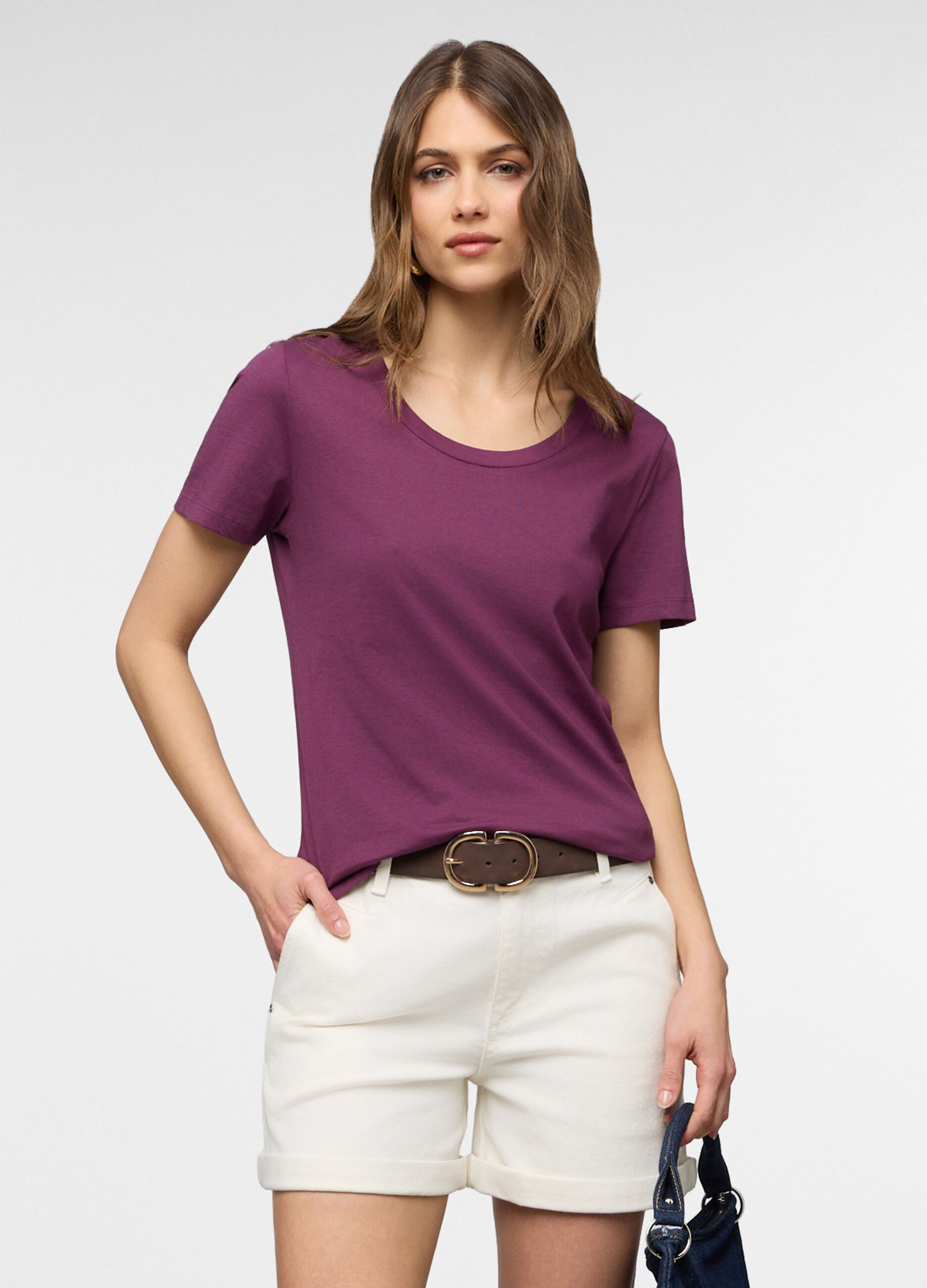 T-shirt girocollo donna_0