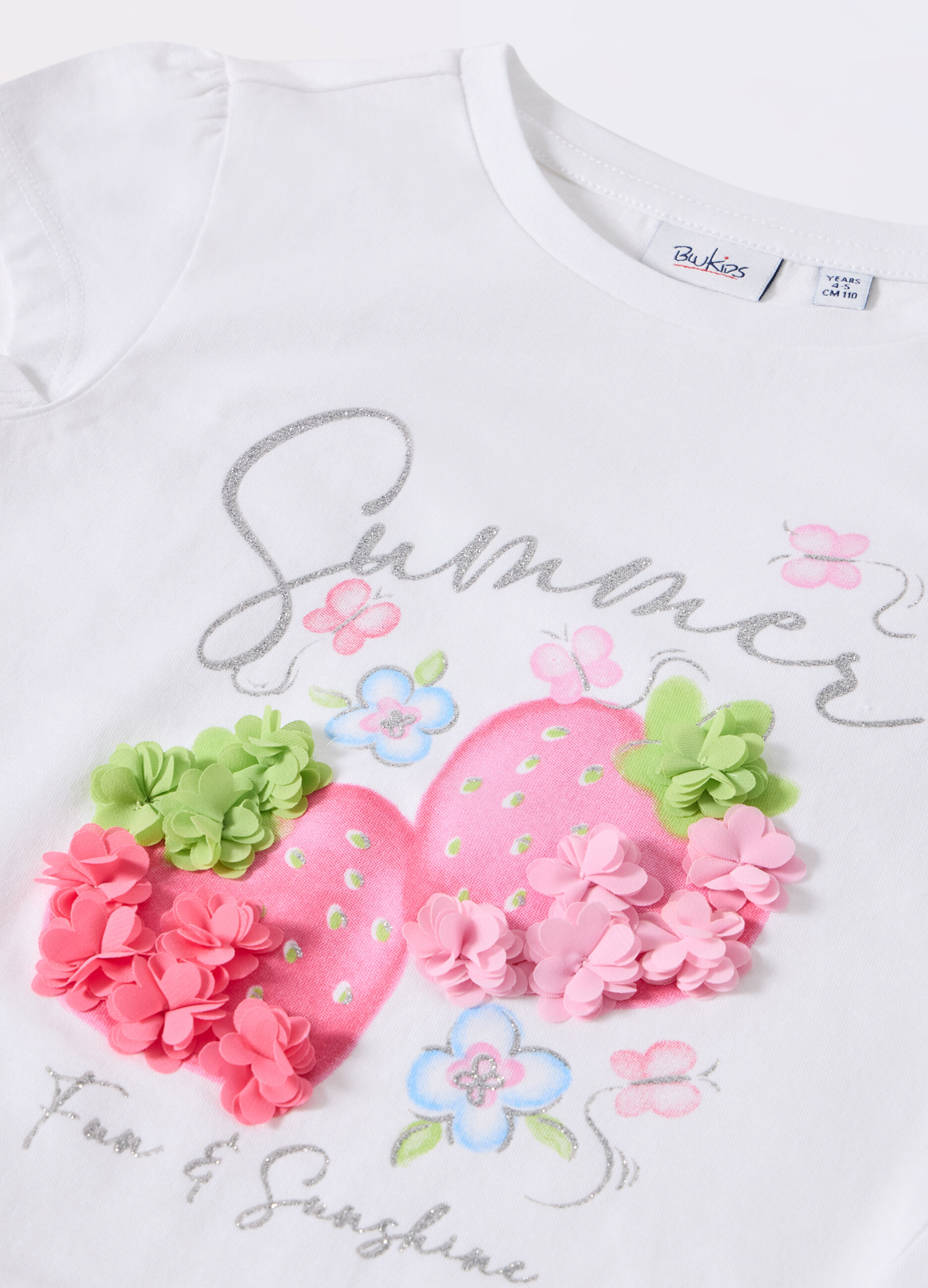 T-shirt in jersey di puro cotone bambina