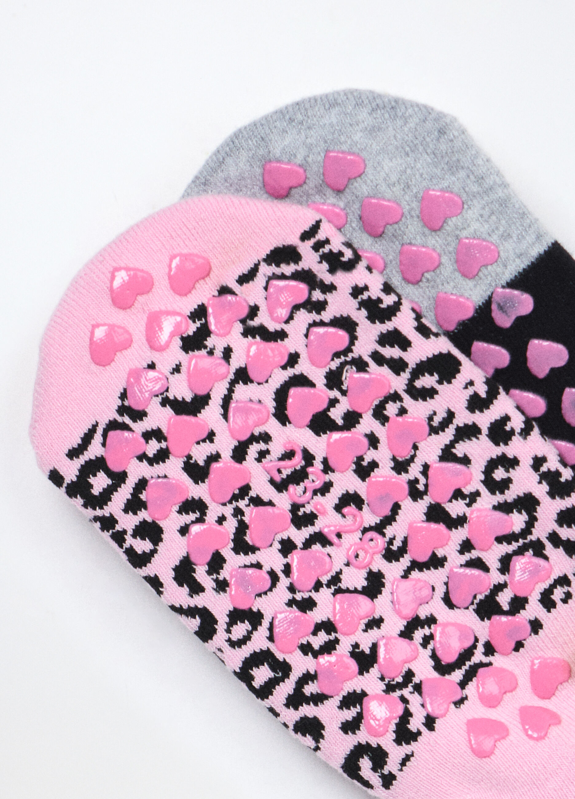 Pack 2 scarpine anti scivolo in spugna misto cotone bambina_2
