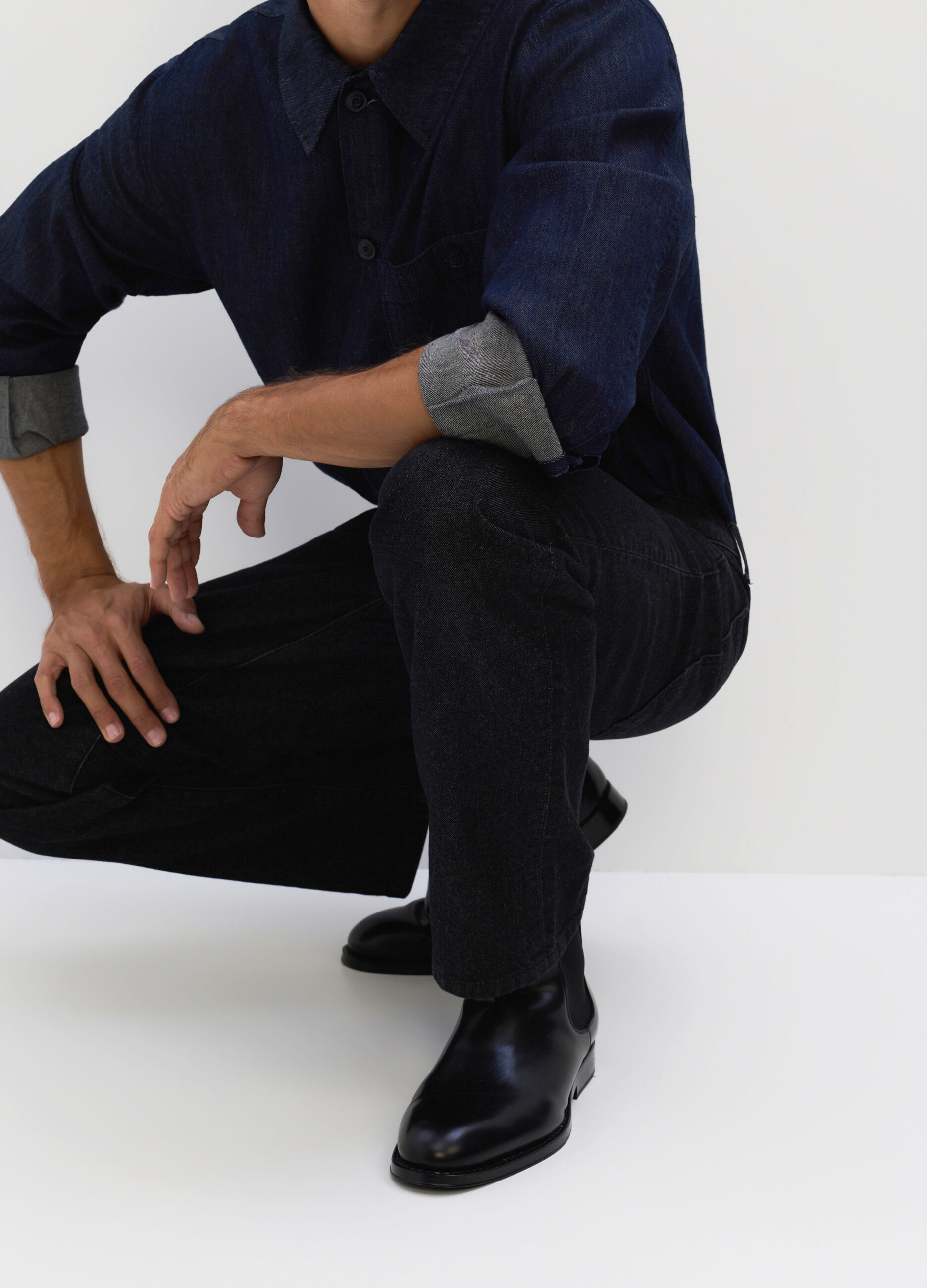 Jeans regular fit in denim cotone uomo_3